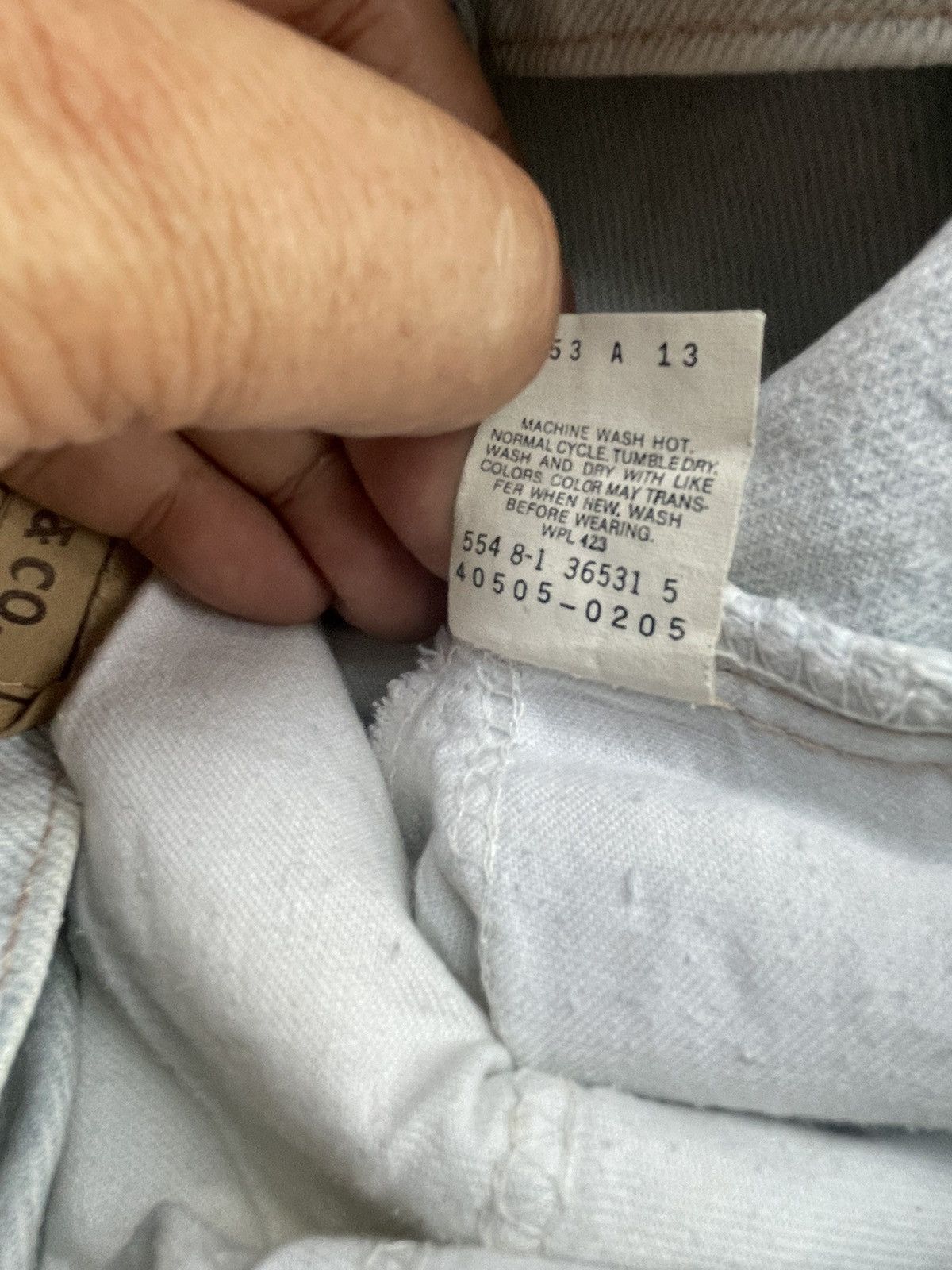 Levi's Vintage 1991 Levis 505 e Orange Tag Faded Denim Size US 32 / EU 48 - 14 Thumbnail