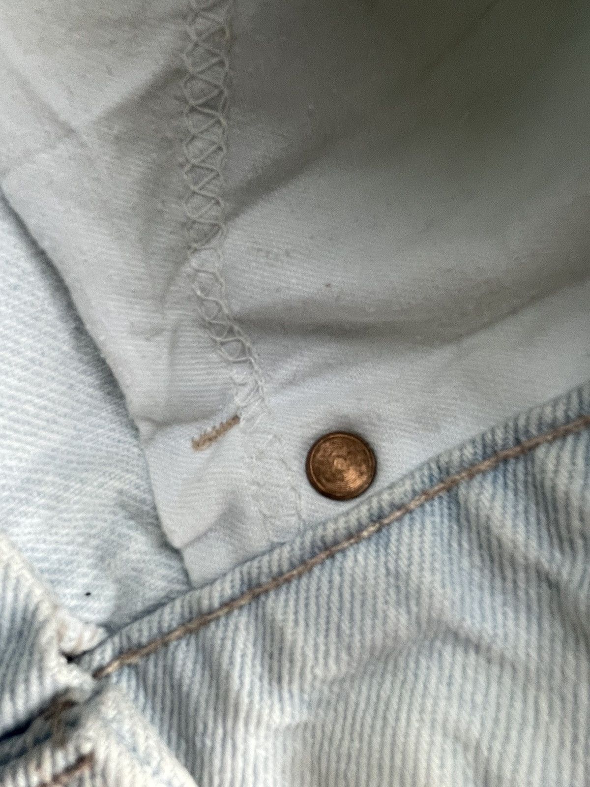 Levi's Vintage 1991 Levis 505 e Orange Tag Faded Denim Size US 32 / EU 48 - 16 Thumbnail