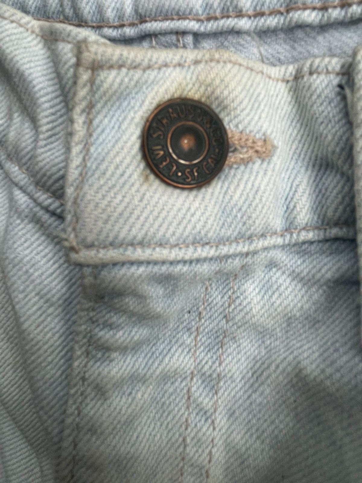 Levi's Vintage 1991 Levis 505 e Orange Tag Faded Denim Size US 32 / EU 48 - 18 Thumbnail