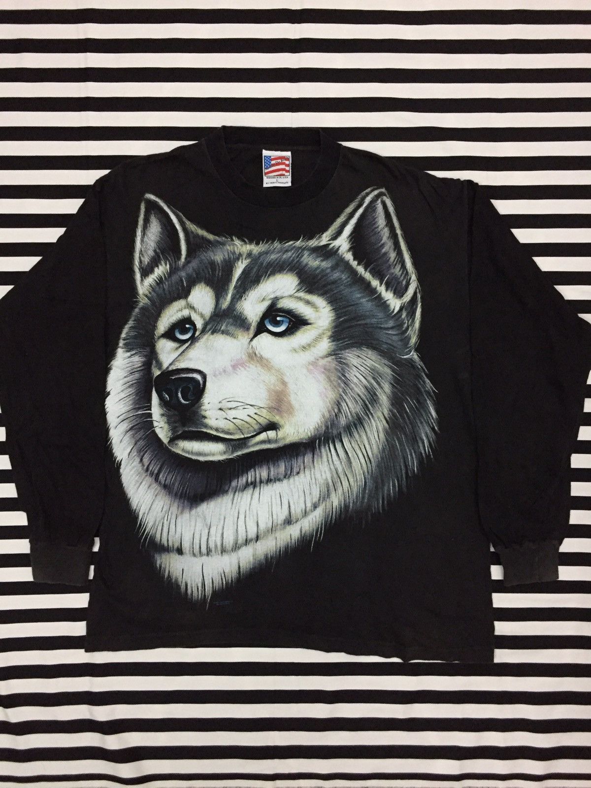 Vintage 🔥Last Drop🔥 RARe 1995 Trinity Products Overprinted Wolf Size US L / EU 52-54 / 3 - 1 Thumbnail