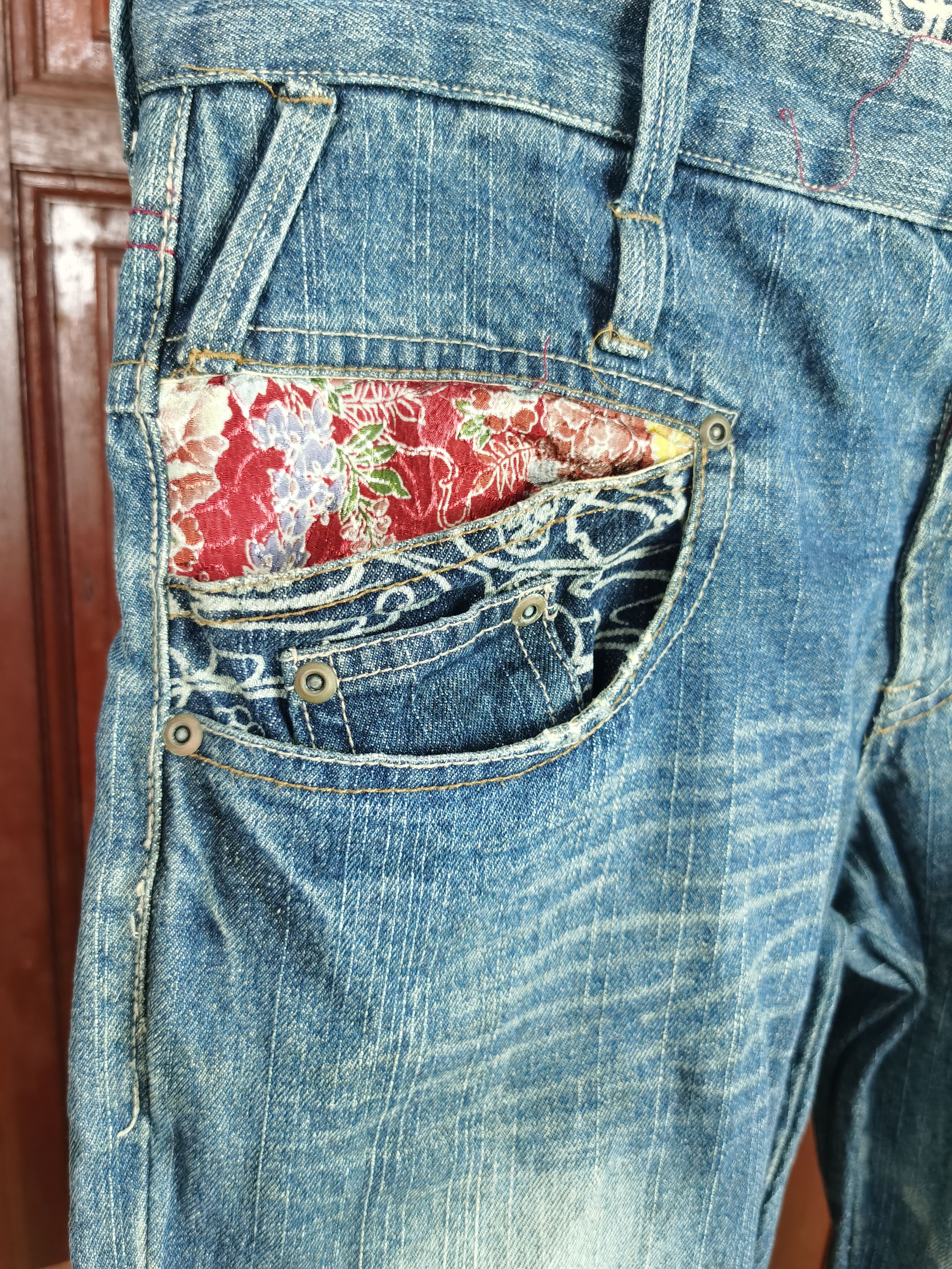 Japanese Brand RARE Gumu Double Pocket Japanese Design Denim Size US 33 - 6 Thumbnail