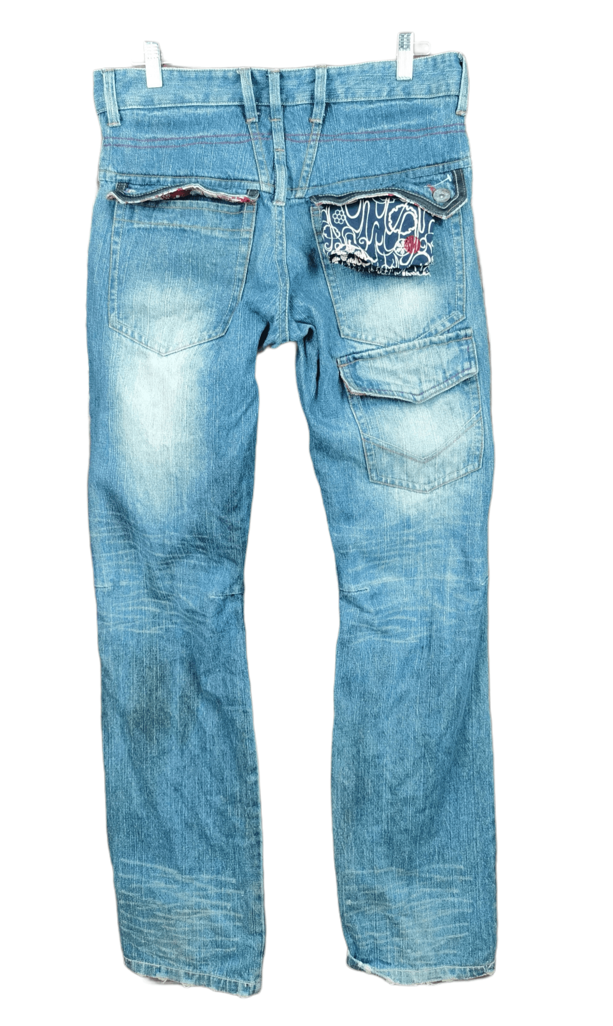 Japanese Brand RARE Gumu Double Pocket Japanese Design Denim Size US 33 - 21 Thumbnail
