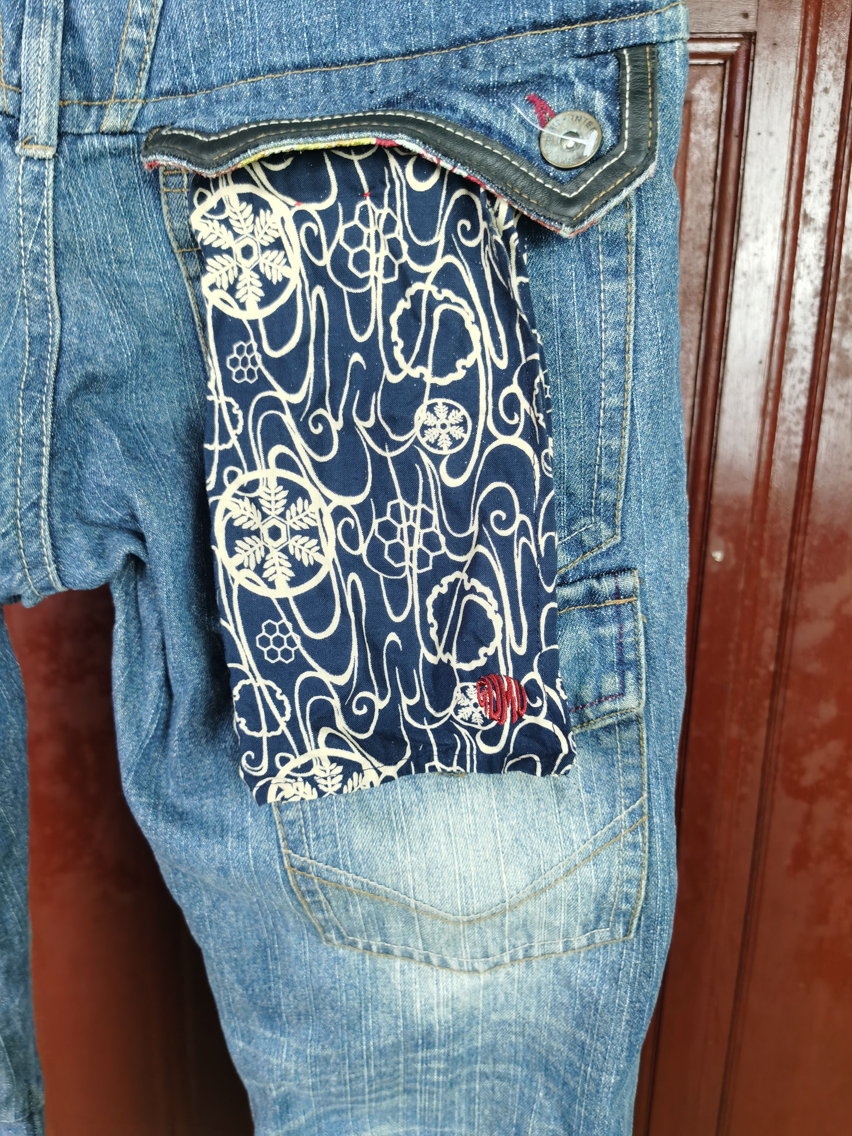 Japanese Brand RARE Gumu Double Pocket Japanese Design Denim Size US 33 - 11 Thumbnail