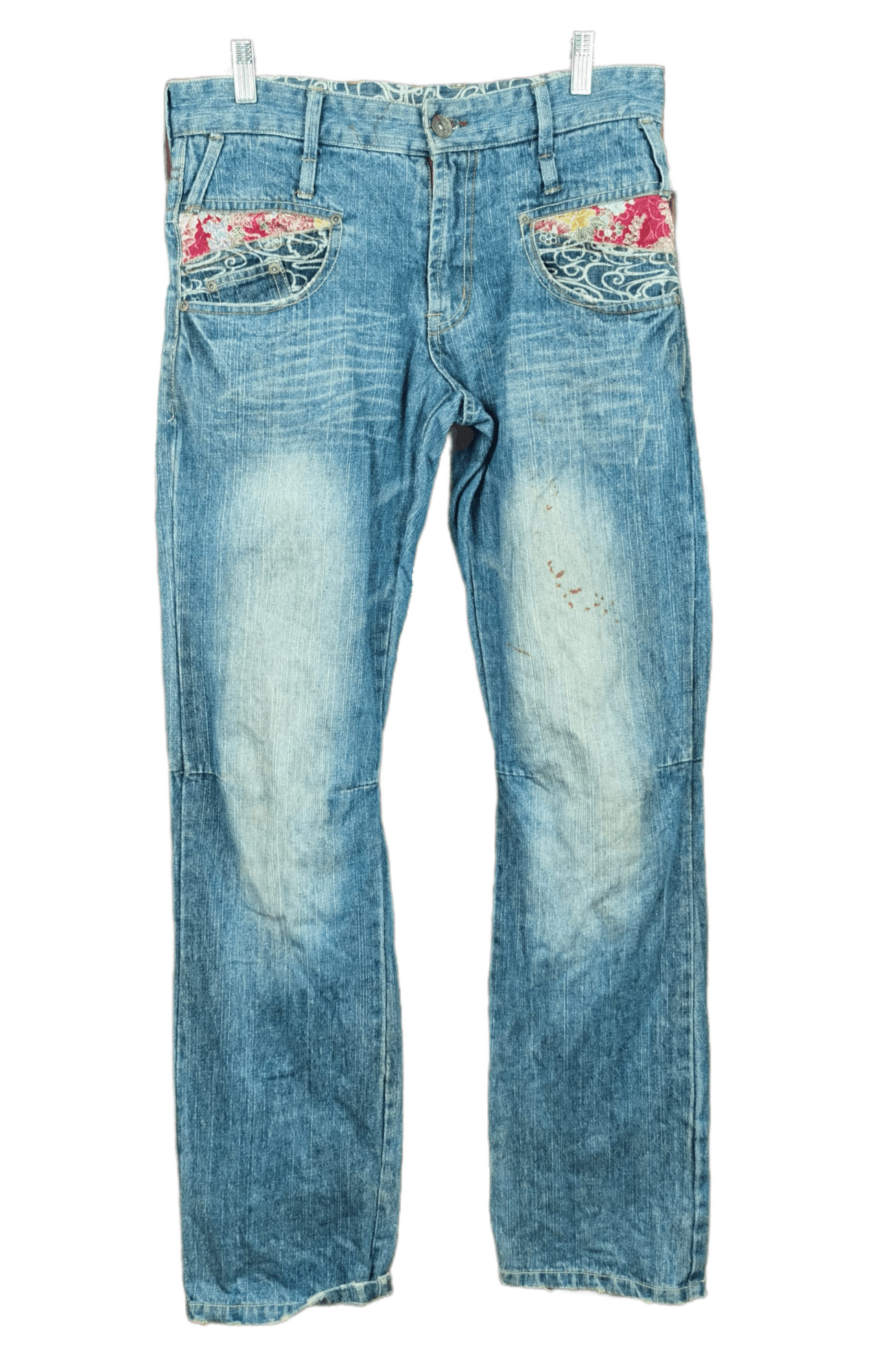 Japanese Brand RARE Gumu Double Pocket Japanese Design Denim Size US 33 - 19 Thumbnail