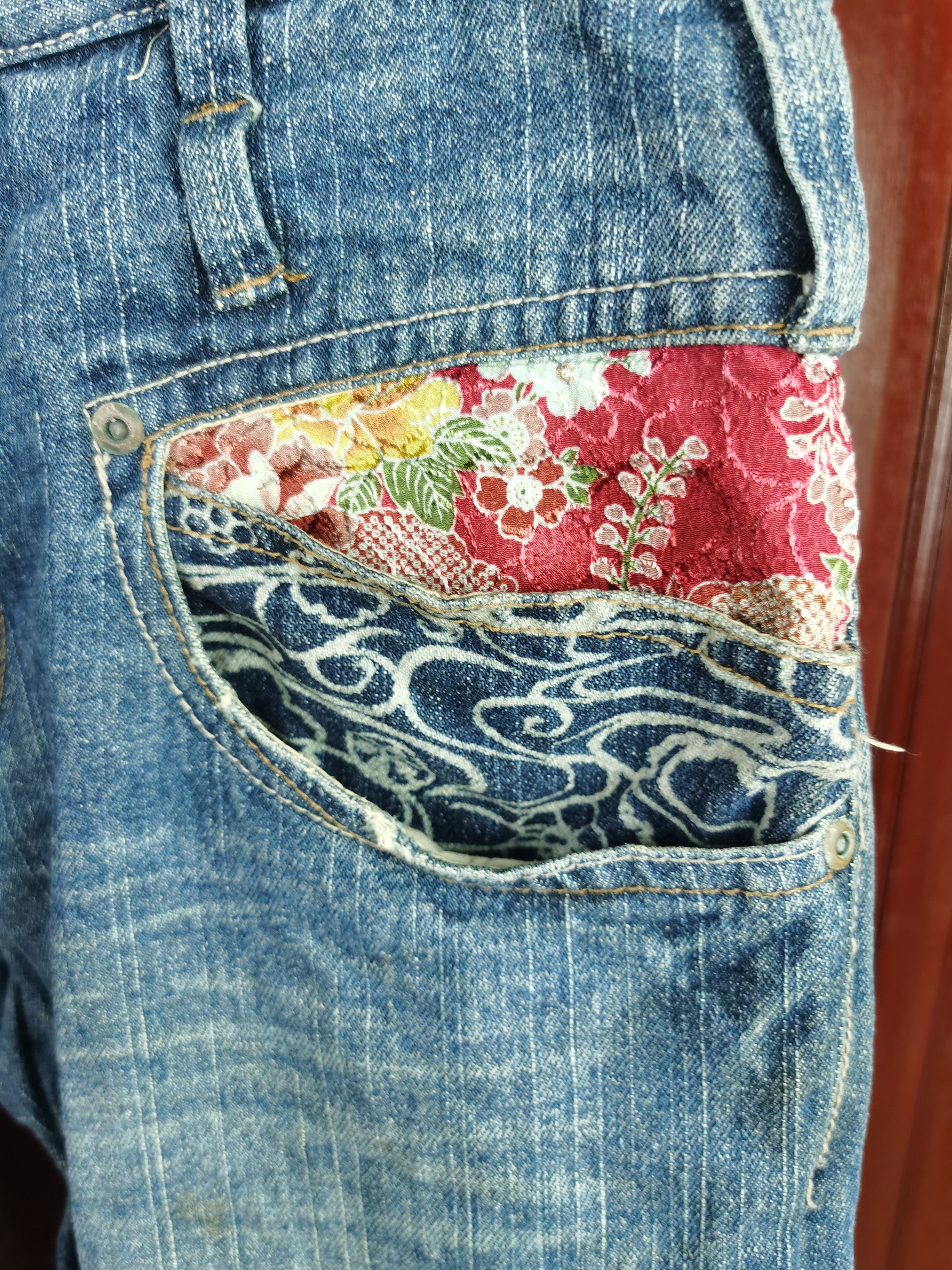 Japanese Brand RARE Gumu Double Pocket Japanese Design Denim Size US 33 - 5 Thumbnail