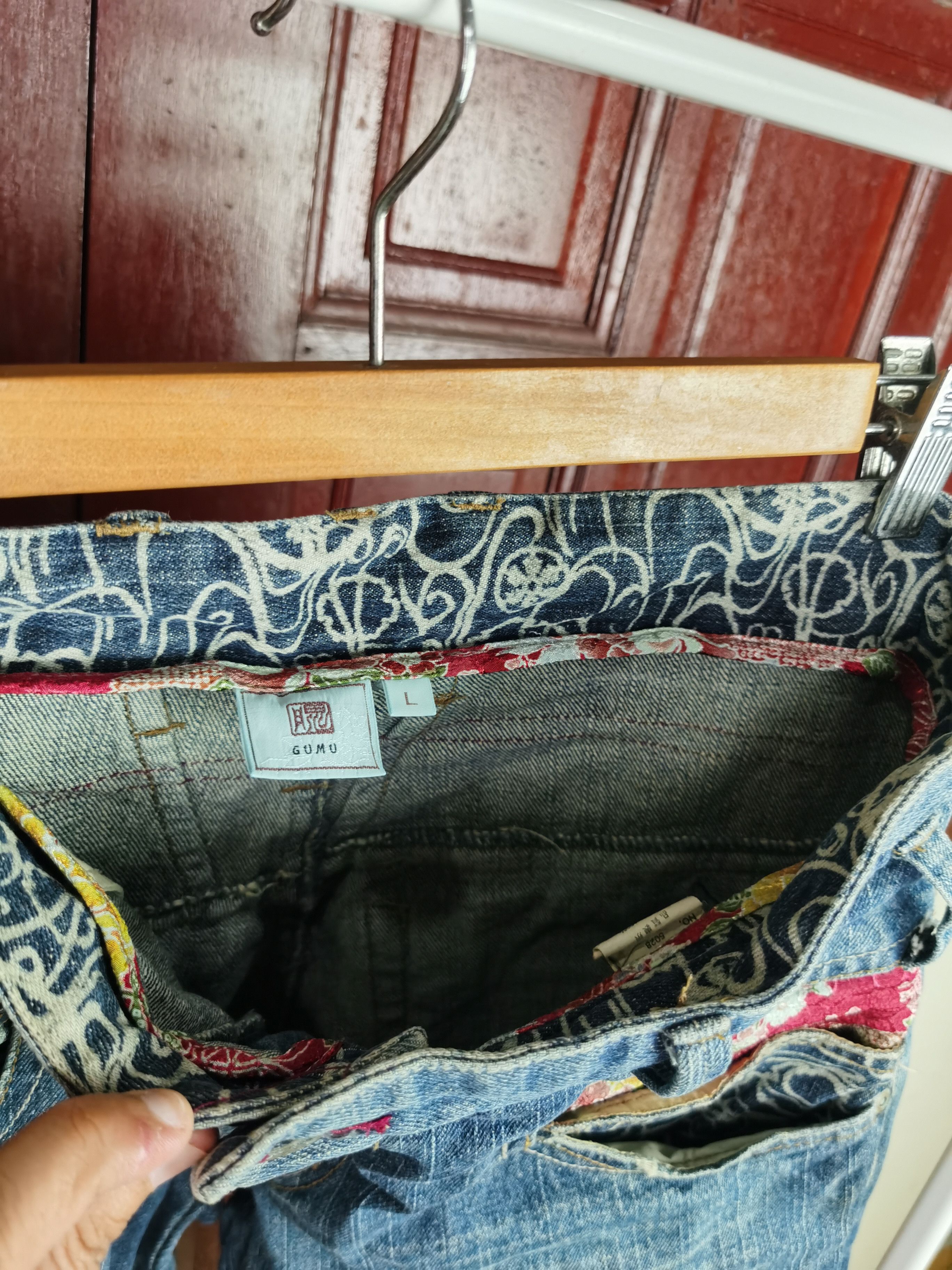 Japanese Brand RARE Gumu Double Pocket Japanese Design Denim Size US 33 - 9 Thumbnail