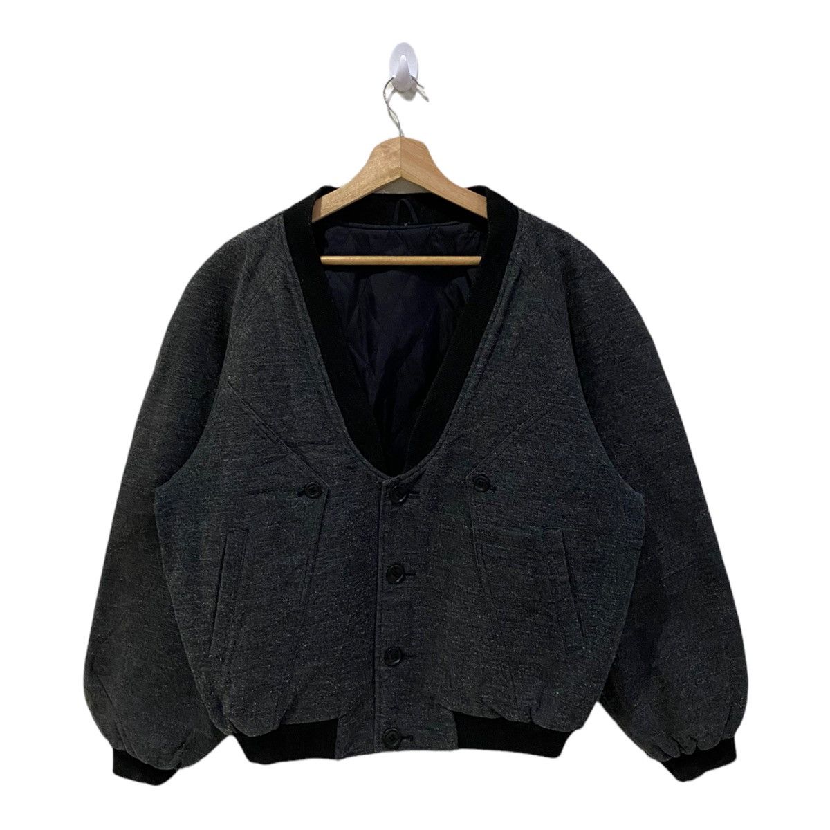 JAPANESE BRAND CARDIGAN BOMBER JACKET