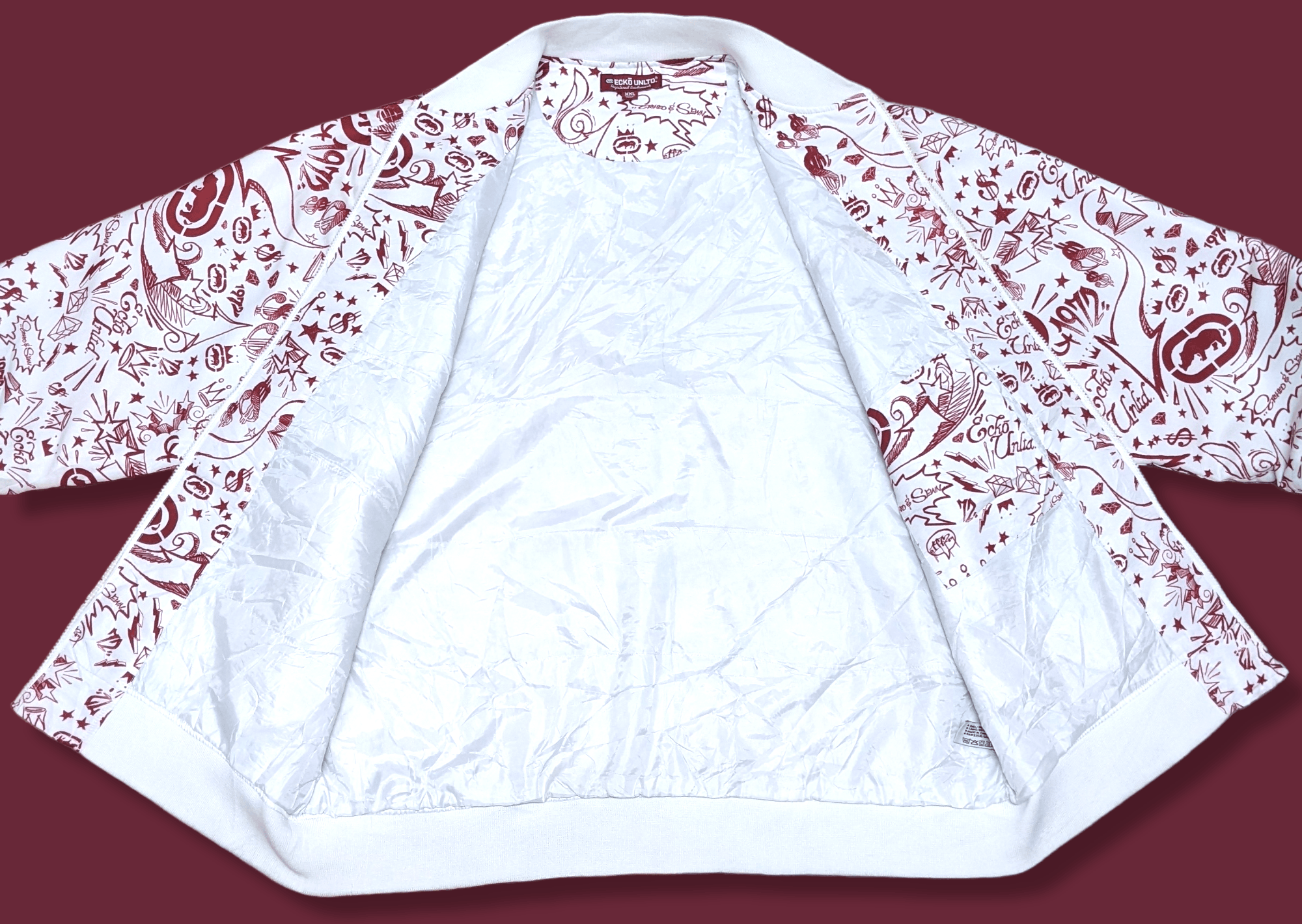 Ecko Unltd. × Marc Ecko × Vintage Vintage Ecko Fullprint Streetwear Zipped Jacket Size US XXL / EU 58 / 5 - 9 Thumbnail