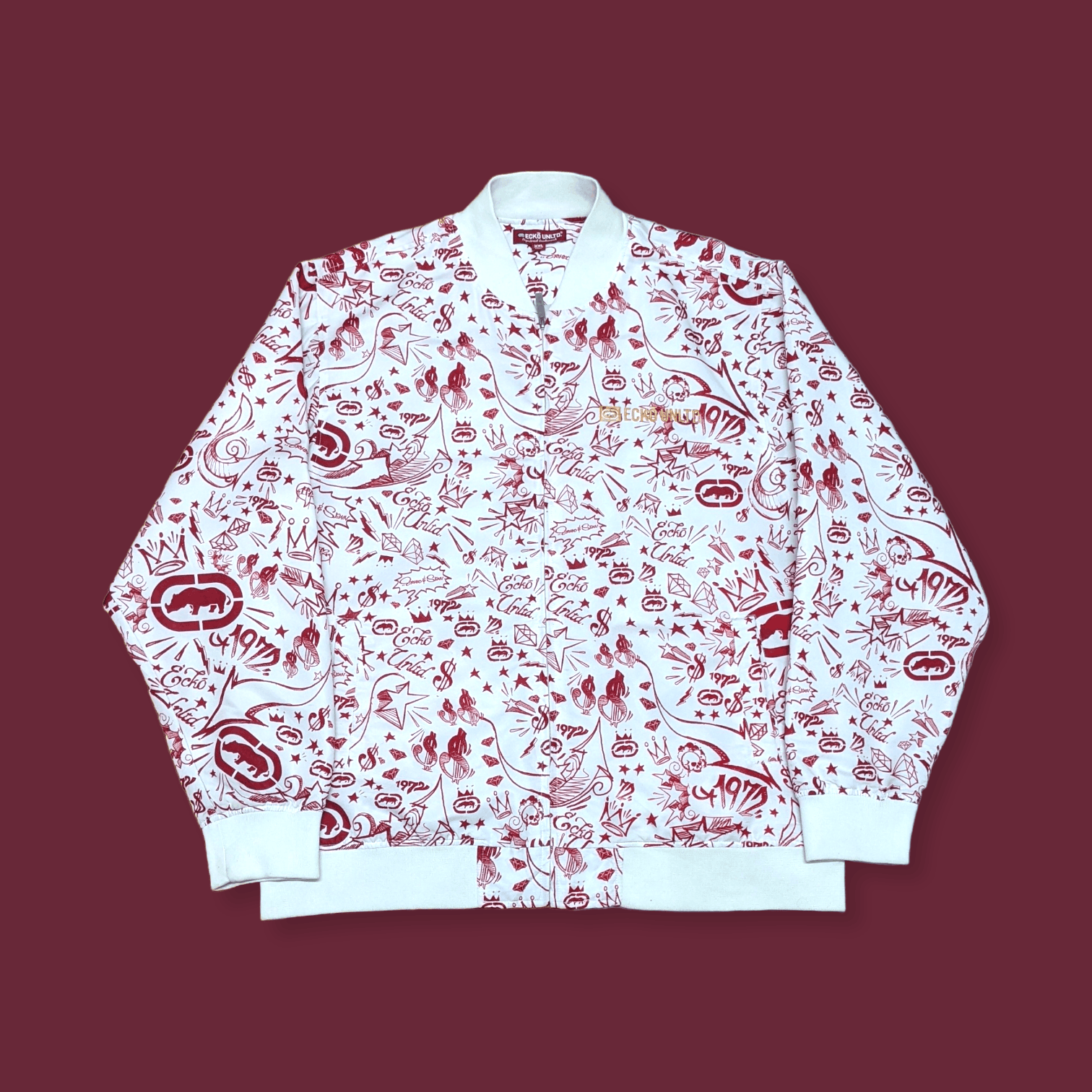 Ecko Unltd. × Marc Ecko × Vintage Vintage Ecko Fullprint Streetwear Zipped Jacket Size US XXL / EU 58 / 5 - 1 Thumbnail