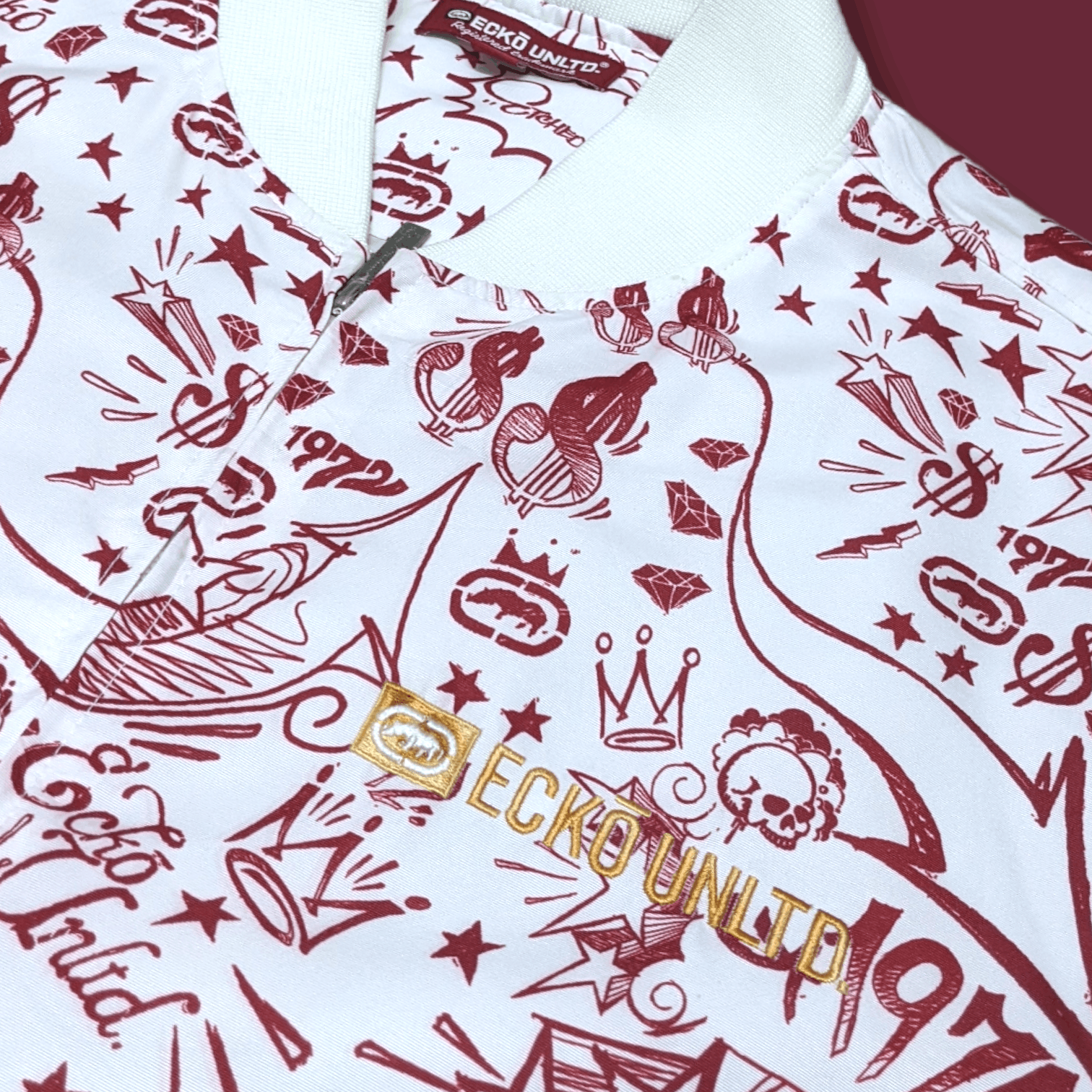 Ecko Unltd. × Marc Ecko × Vintage Vintage Ecko Fullprint Streetwear Zipped Jacket Size US XXL / EU 58 / 5 - 4 Thumbnail