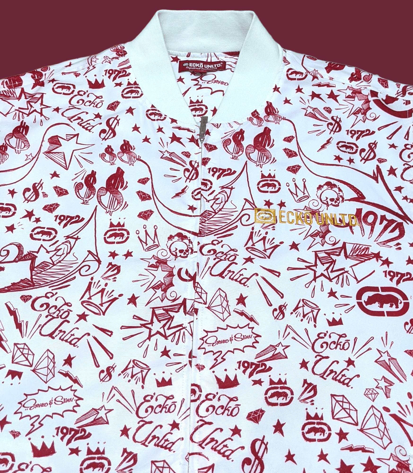 Ecko Unltd. × Marc Ecko × Vintage Vintage Ecko Fullprint Streetwear Zipped Jacket Size US XXL / EU 58 / 5 - 3 Thumbnail