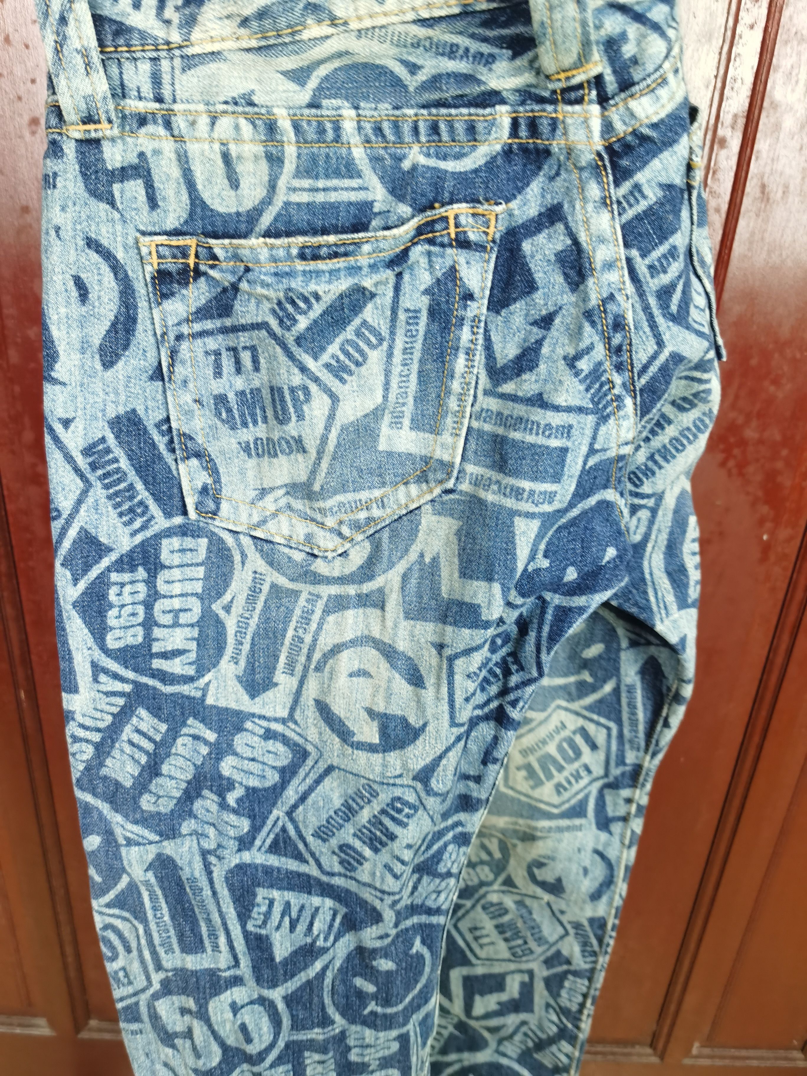 Japanese Brand Co & Lu Full Print Denim Size US 32 / EU 48 - 11 Thumbnail