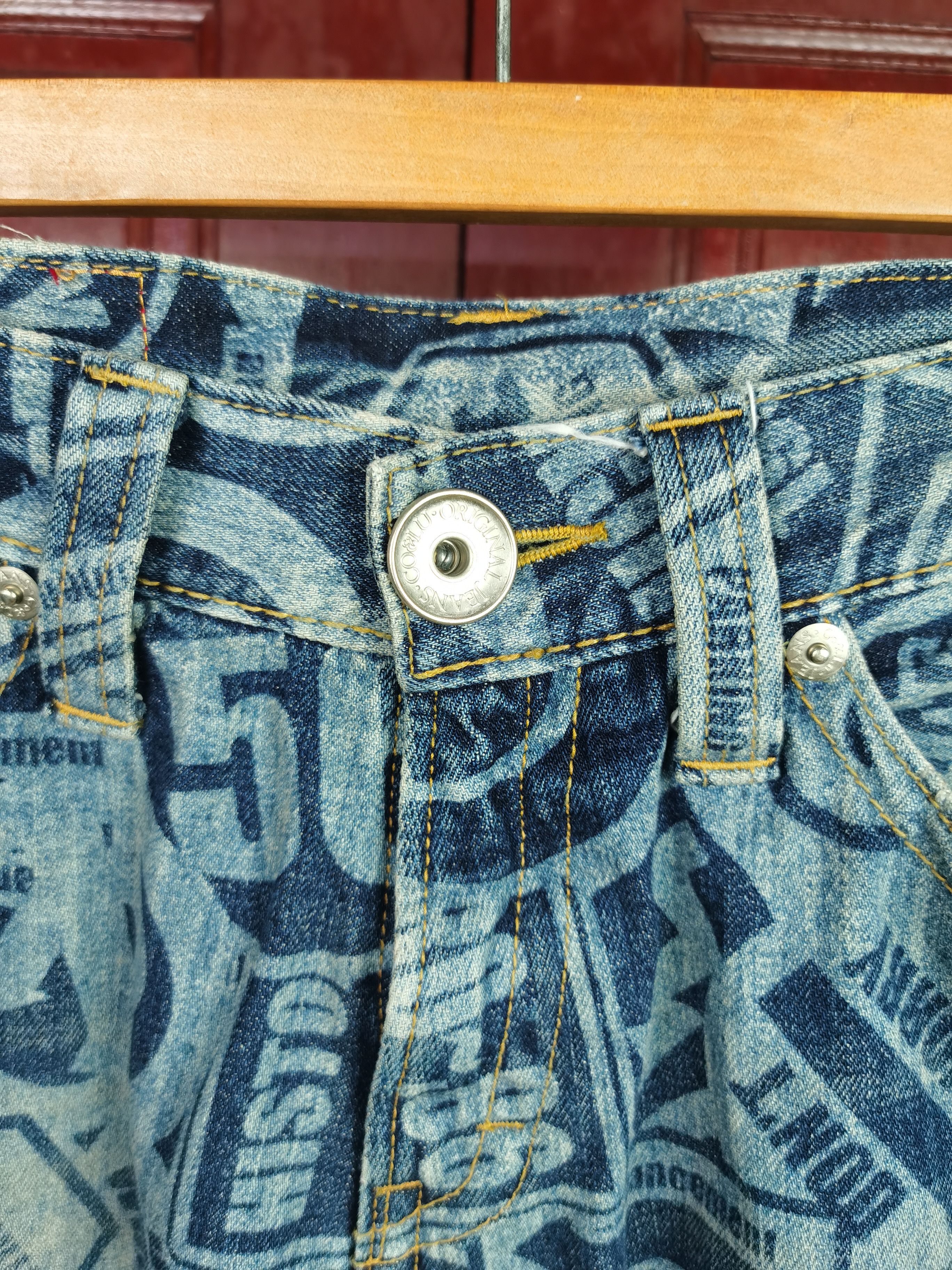 Japanese Brand Co & Lu Full Print Denim Size US 32 / EU 48 - 3 Thumbnail