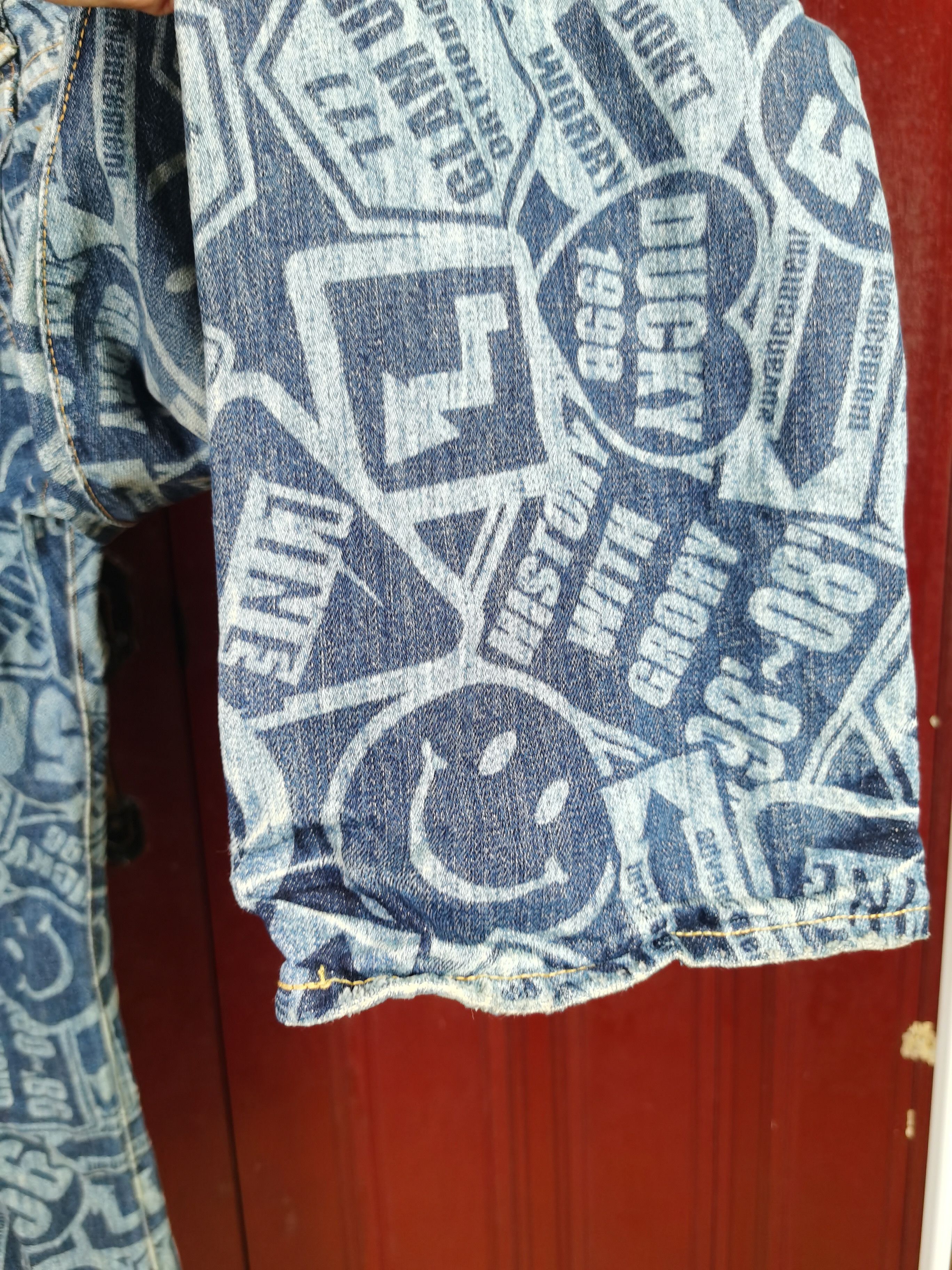 Japanese Brand Co & Lu Full Print Denim Size US 32 / EU 48 - 7 Thumbnail