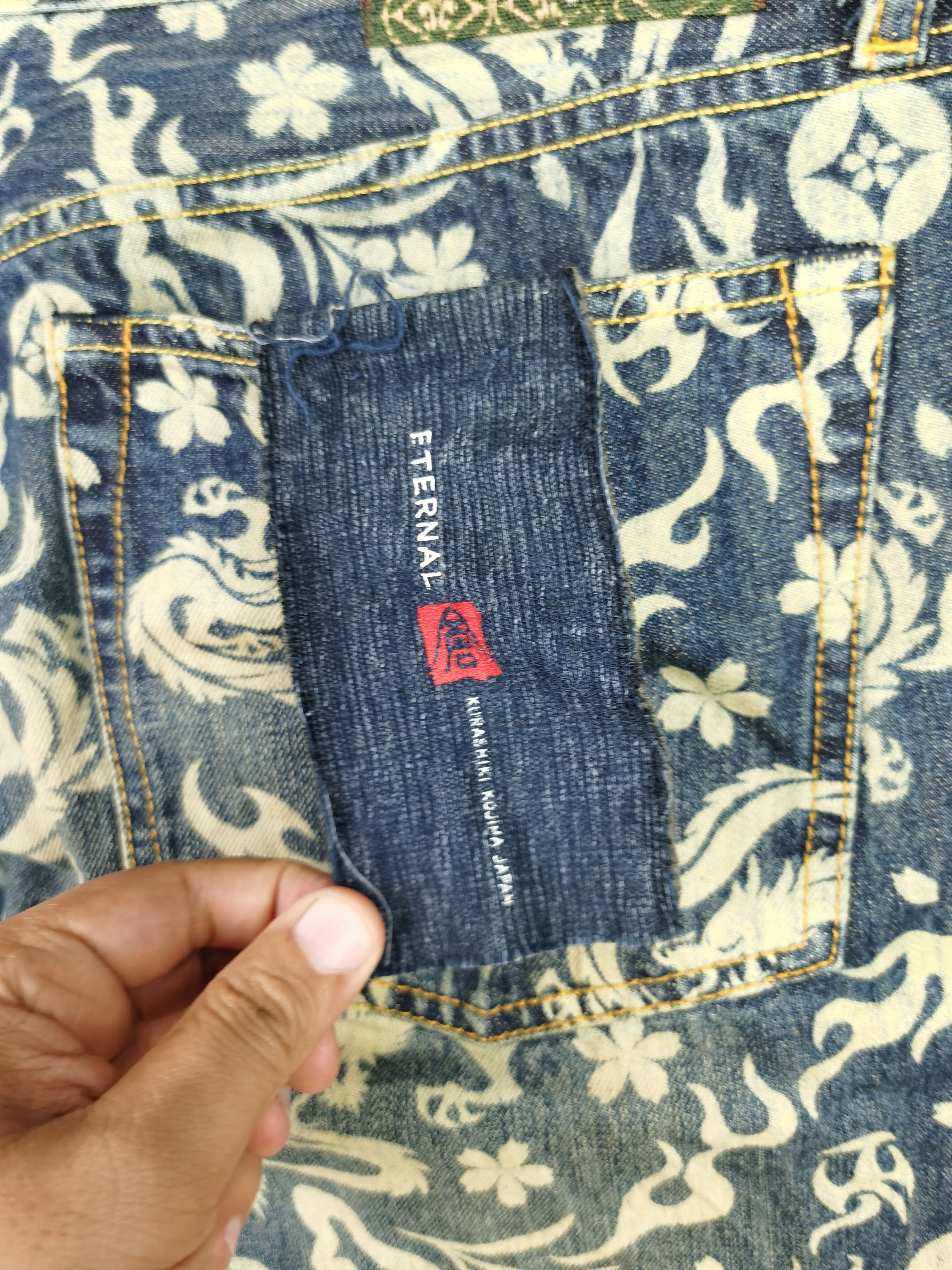 Eternal × Japanese Brand Eternal Dragon Full Print Denim Short Size US 39 - 4 Thumbnail
