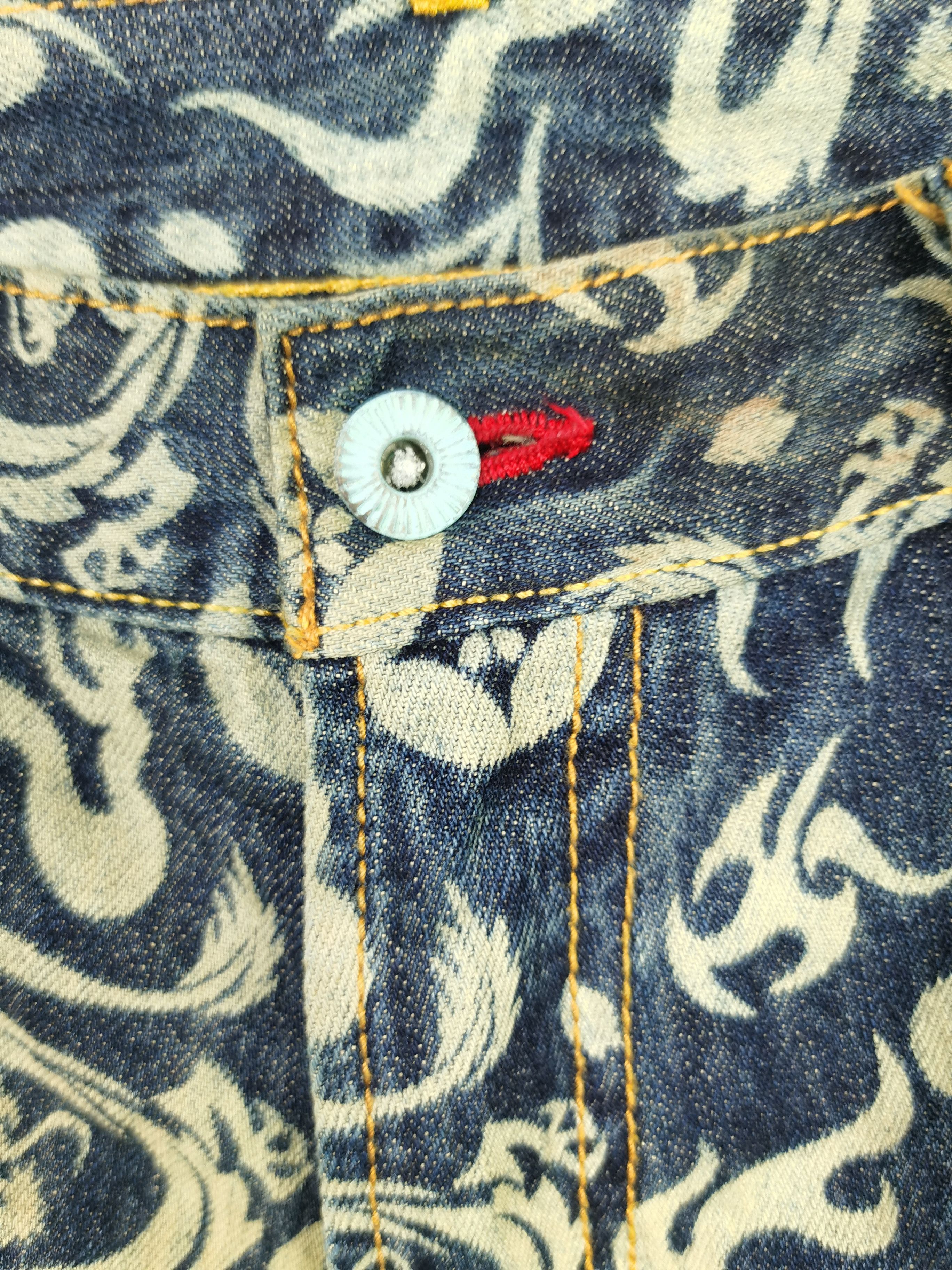 Eternal × Japanese Brand Eternal Dragon Full Print Denim Short Size US 39 - 5 Thumbnail