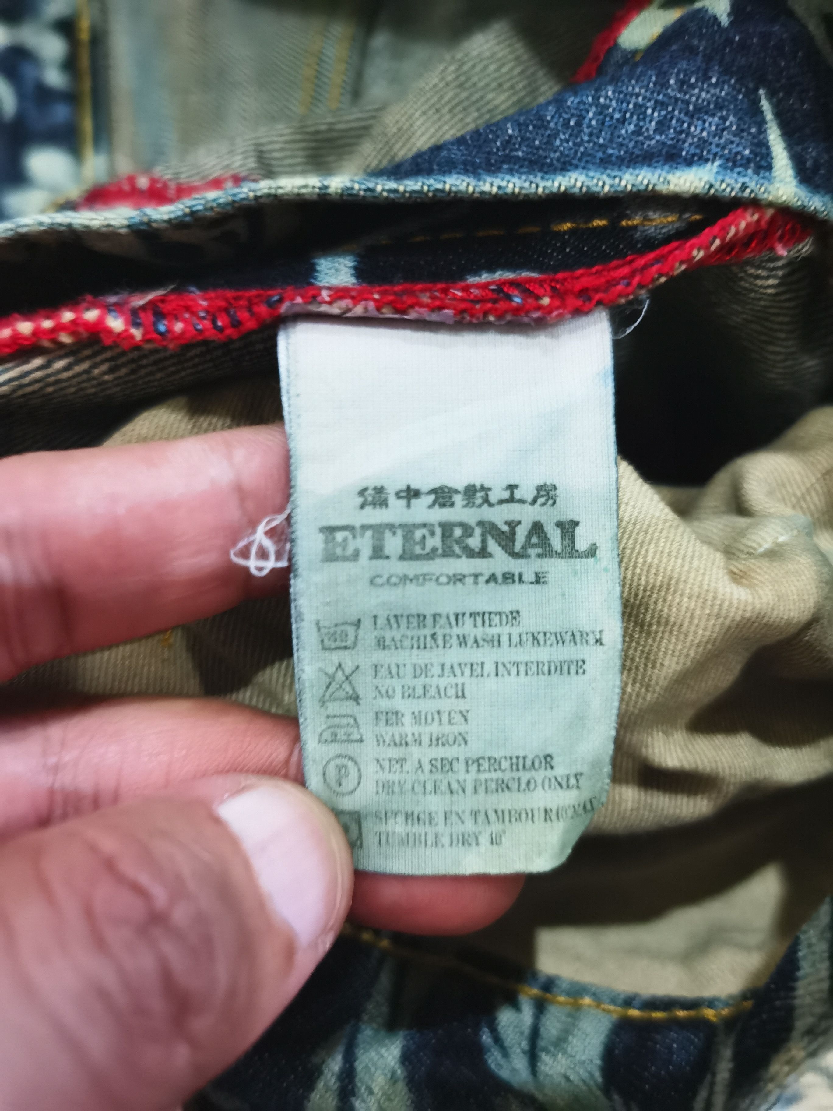 Eternal × Japanese Brand Eternal Dragon Full Print Denim Short Size US 39 - 11 Thumbnail