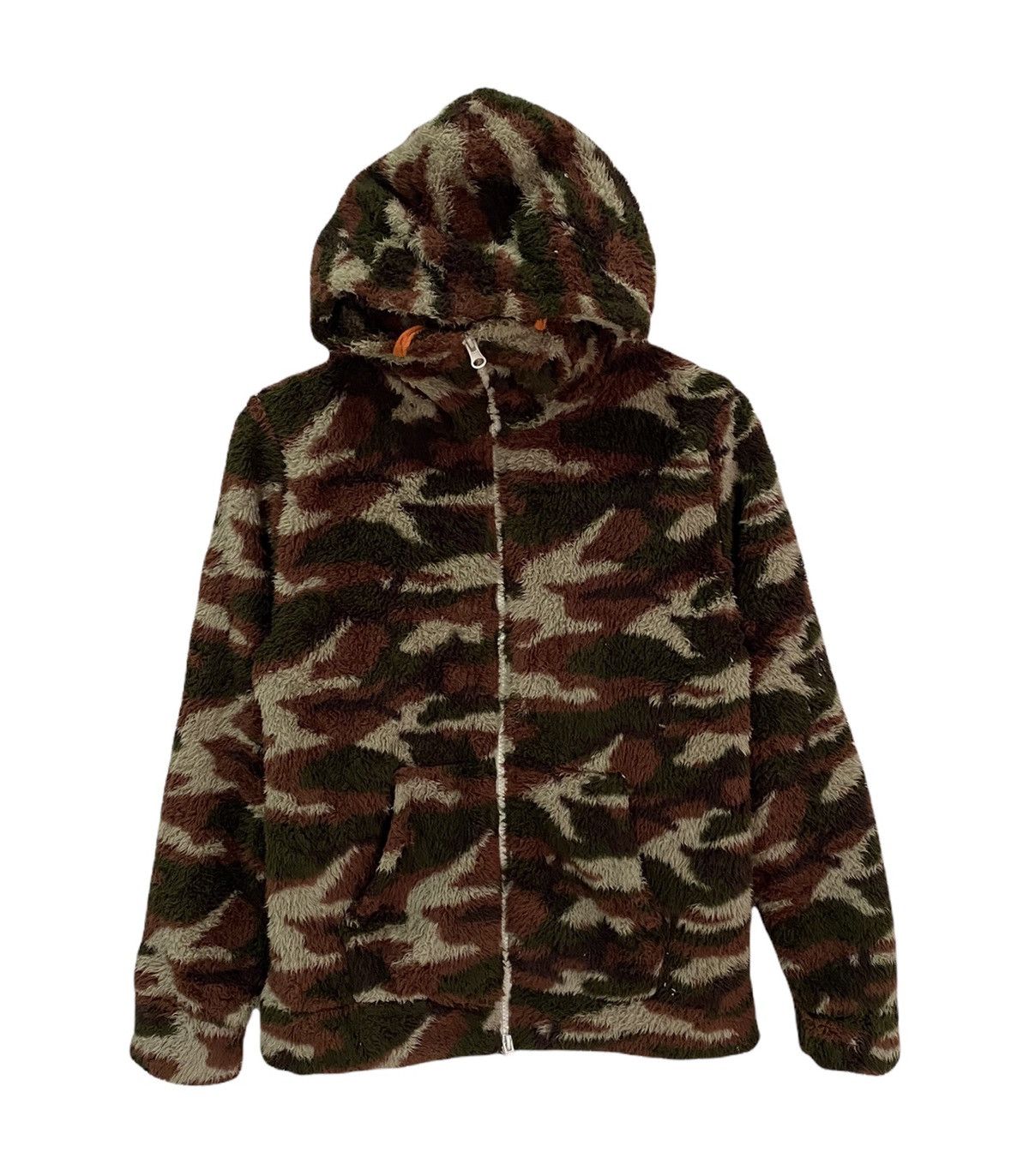 Japanese Brand Vintage Timely Warming Street Fashion Camo Fleece Hoodie Size US S / EU 44-46 / 1 - 4 Thumbnail