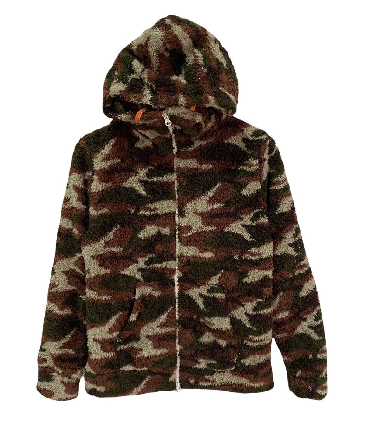 Japanese Brand Vintage Timely Warming Street Fashion Camo Fleece Hoodie Size US S / EU 44-46 / 1 - 1 Thumbnail