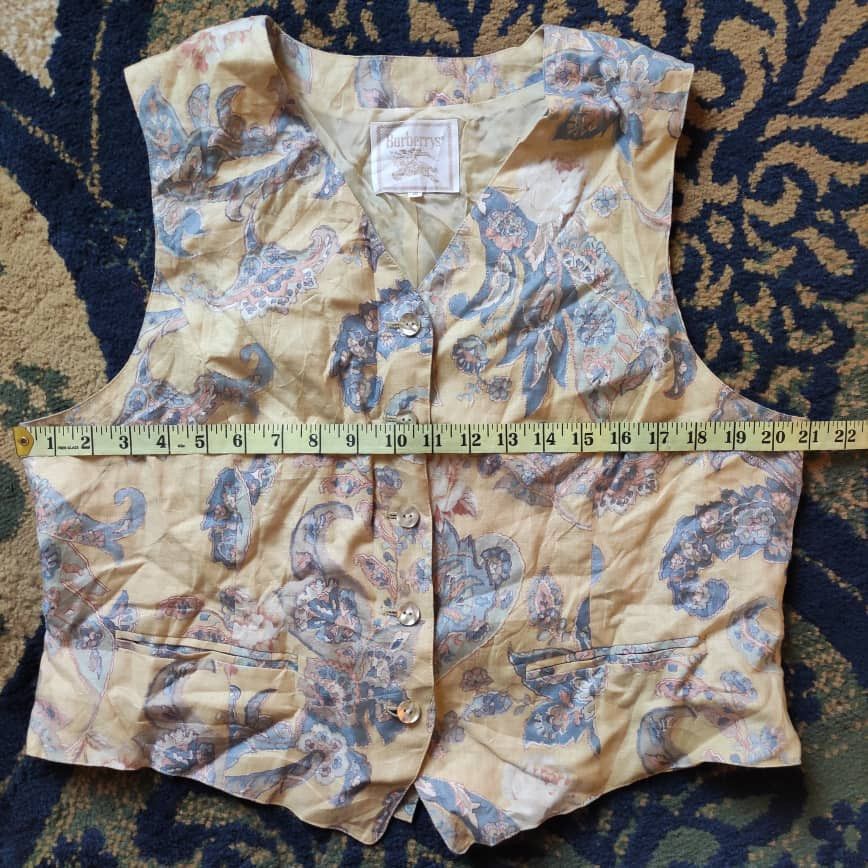 Burberry × Burberry Prorsum × Vintage Vintage Burberry Paisley Pattern Vest Size US S / EU 44-46 / 1 - 7 Thumbnail