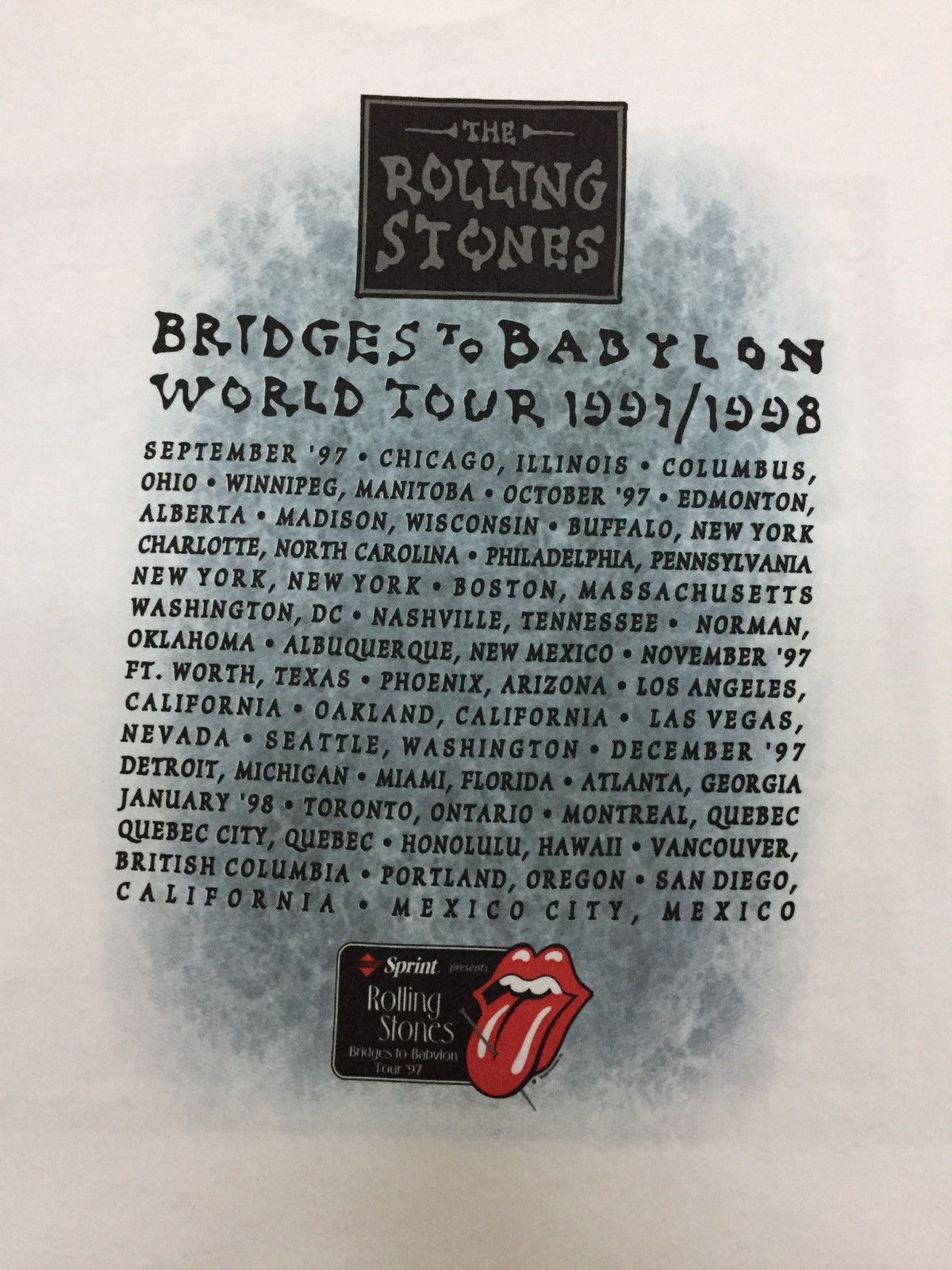 Band Tees Vintage 1997 ROLLING STONES Bridge to Babylon Size US L / EU 52-54 / 3 - 6 Thumbnail