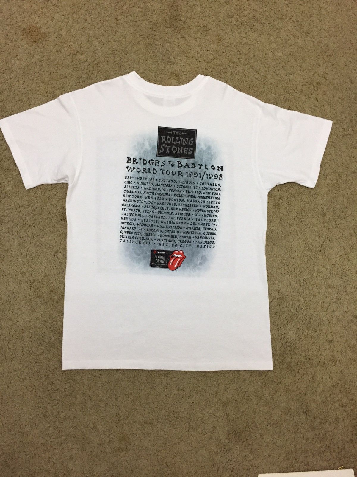Band Tees Vintage 1997 ROLLING STONES Bridge to Babylon Size US L / EU 52-54 / 3 - 5 Thumbnail