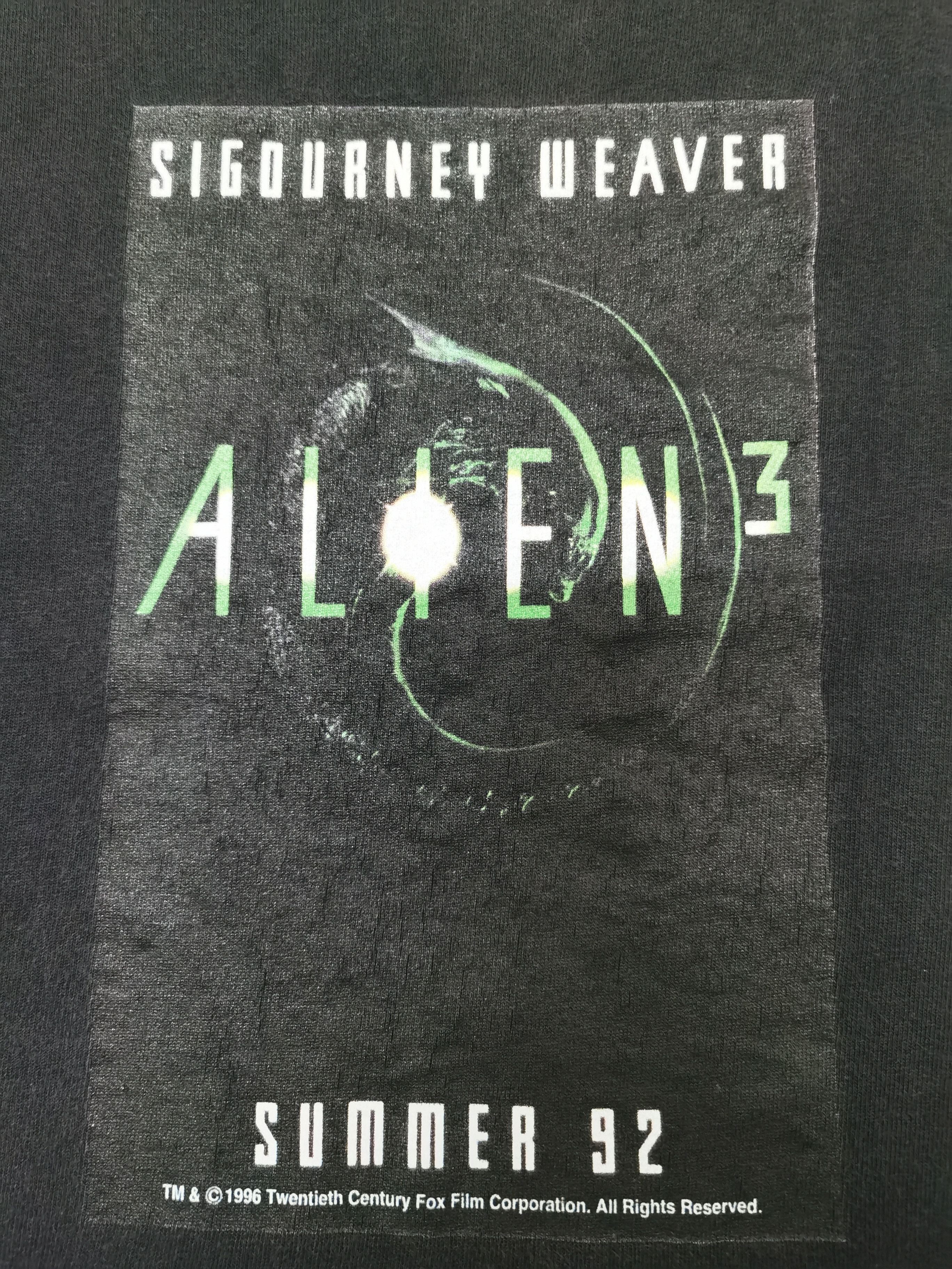 image of Movie x Tultex Vintage 1996 Alien 3 - Sigourney Weaver in Black, Men's (Size Medium)
