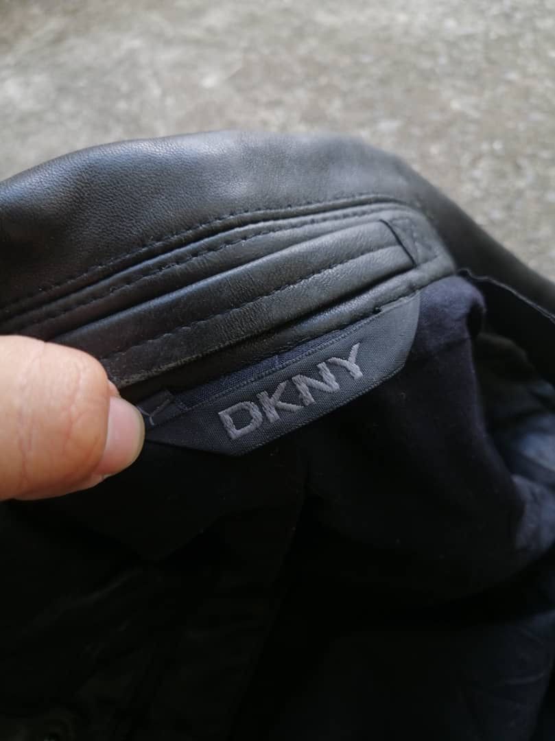 DKNY DKNY Black Leather Jacket Size US L / EU 52-54 / 3 - 9 Thumbnail