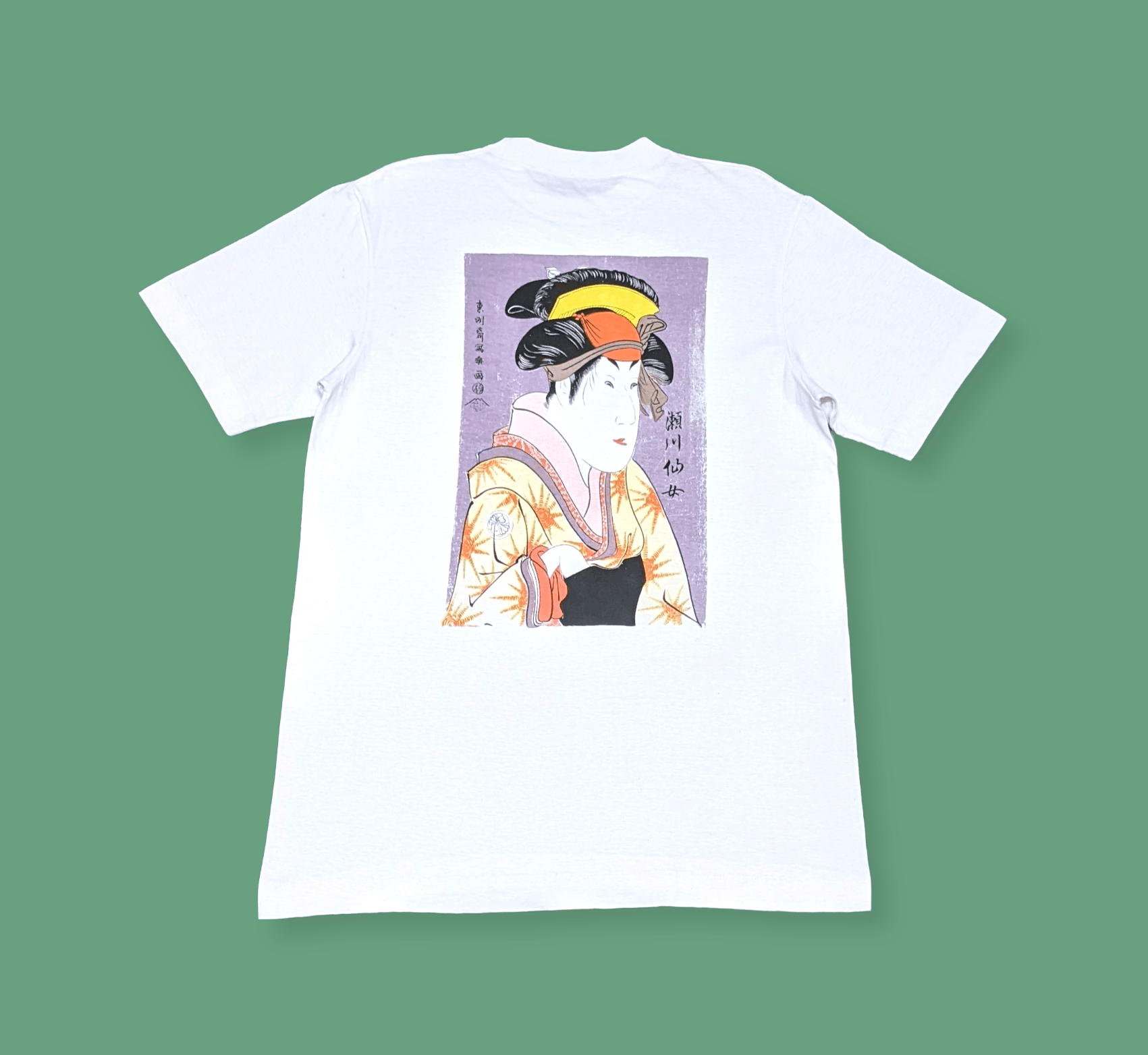 Japanese Brand × Seditionaries Vintage 80s Japanese Geisha Kabuki Art T shirt Size US M / EU 48-50 / 2 - 2 Thumbnail