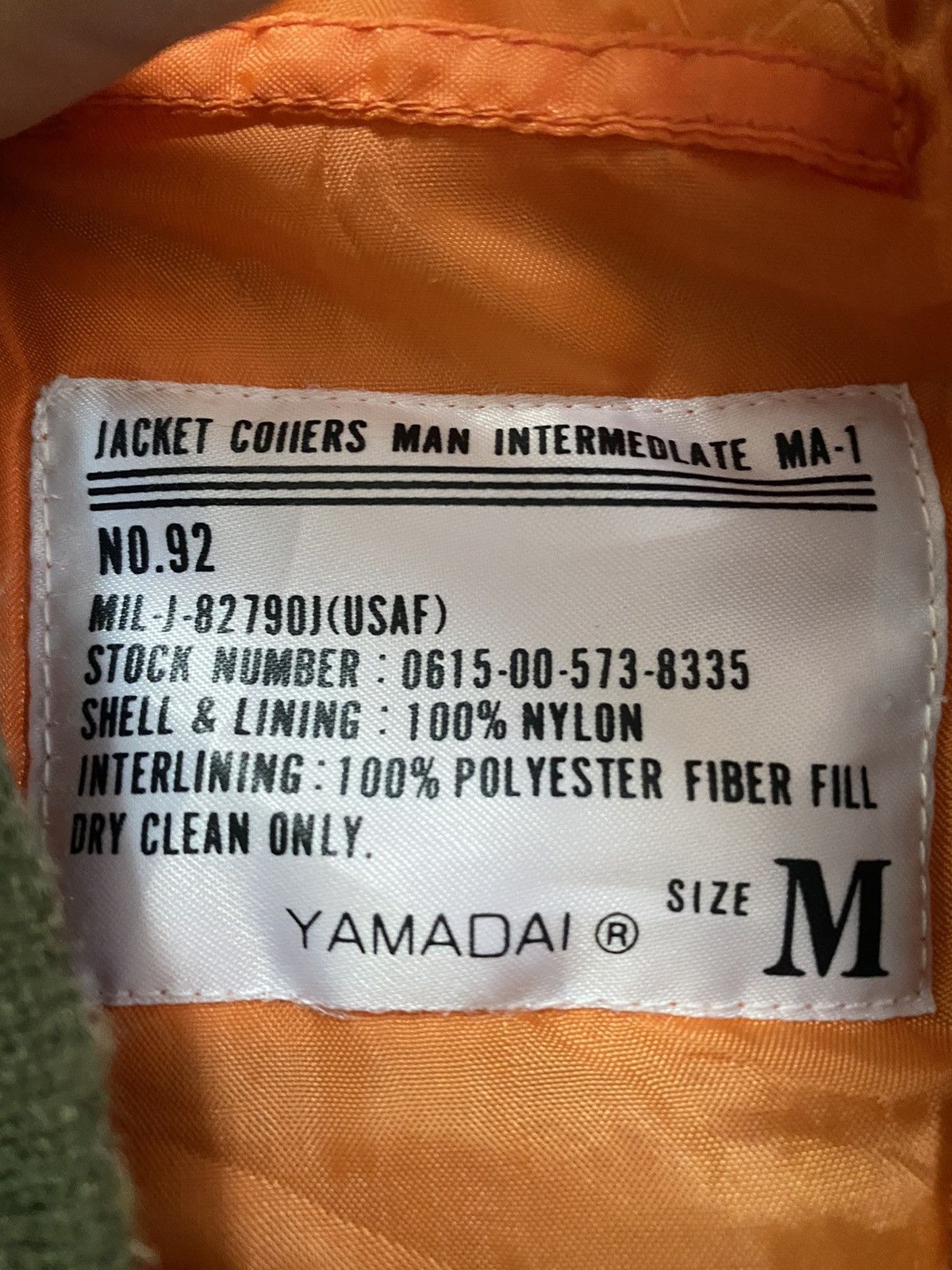 Alpha Industries VINTAGE YAMADAI COIIERS MAN INTERMEDLATE MA-1 BOMBER JACKET Size US M / EU 48-50 / 2 - 6 Thumbnail