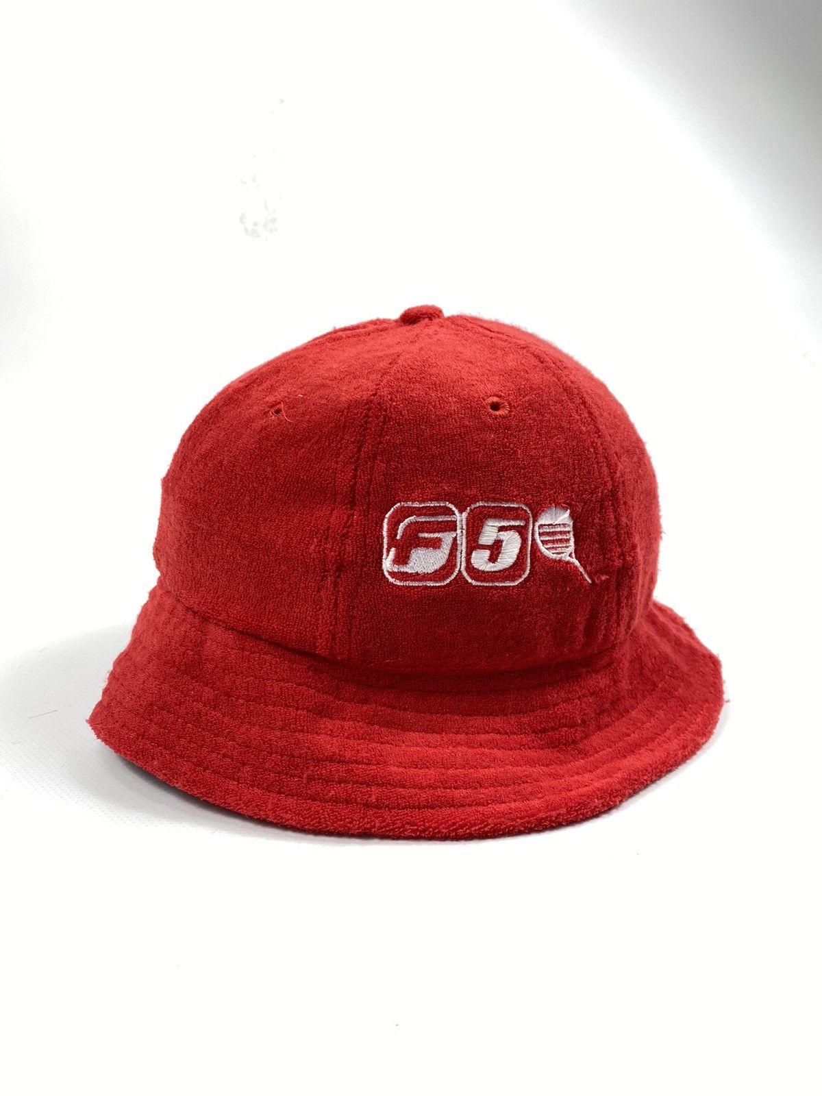 Fubu 🔥LASTDROP🔥 Fubu Bathrobe Material Red Bucket Hat Cap Size ONE SIZE - 3 Thumbnail