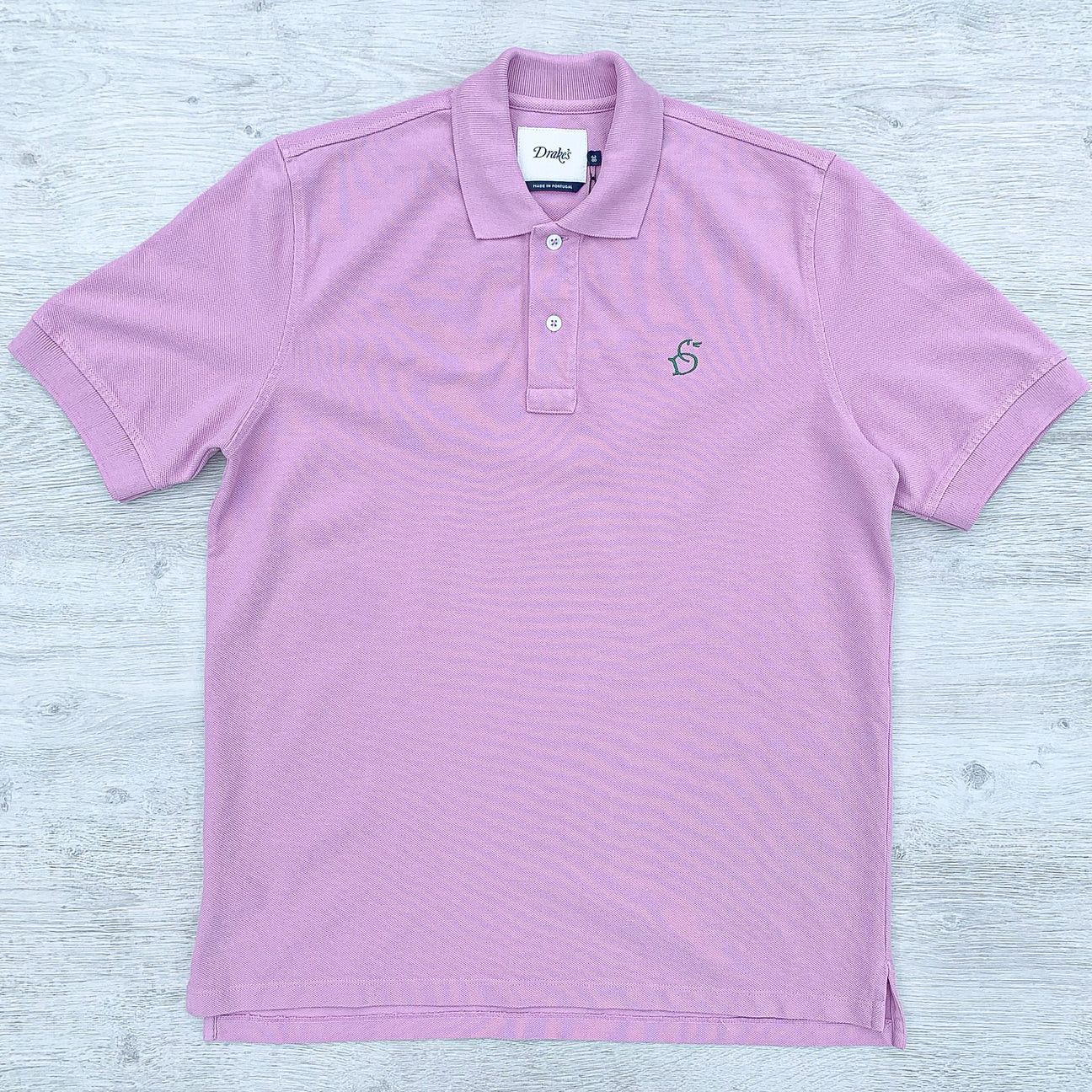 Drake's DRAKE'S Lilac Pink Duck Logo Cotton Piqué Polo Shirt Size US S / EU 44-46 / 1 - 1 Thumbnail