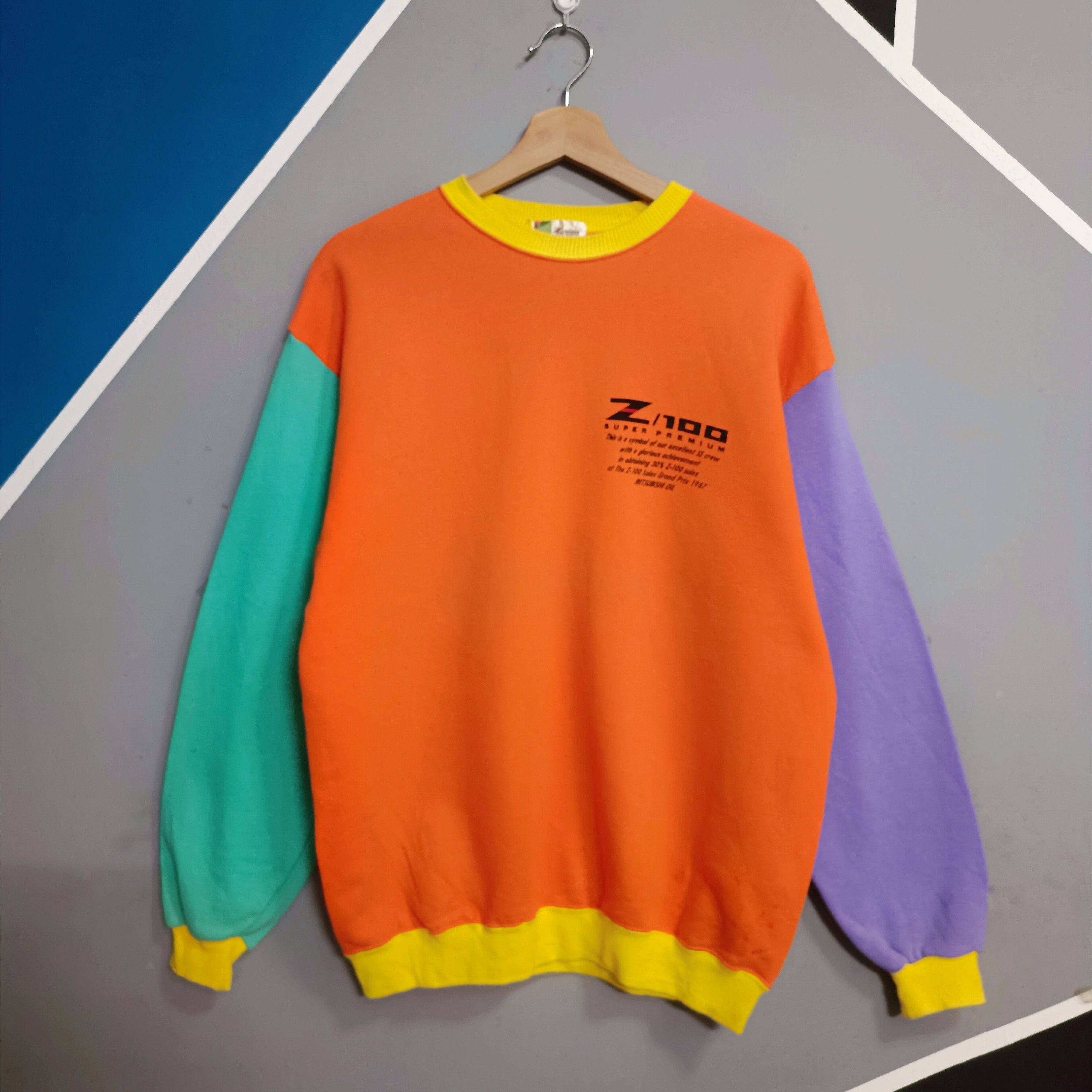 Gear for Sports × Japanese Brand × Vintage 90s Vintage Mitsubishi Multi Colour Sweatshirt Crewneck Size US M / EU 48-50 / 2 - 2 Thumbnail