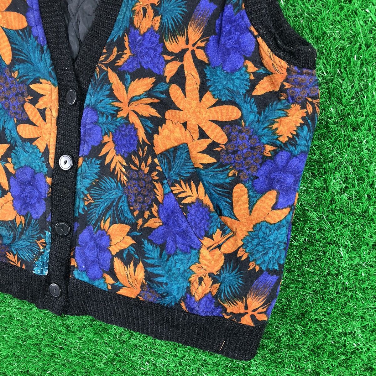 Japanese Brand Vintage 80's Vest Fullprint Quilted Lining by Glantier Size US L / EU 52-54 / 3 - 3 Thumbnail