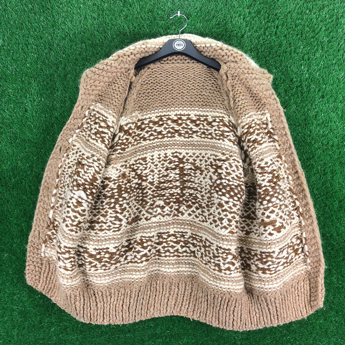 Aran Isles Knitwear Vintage 50's Cowichan Knitting Wool Sweater Jacket Size US M / EU 48-50 / 2 - 7 Thumbnail