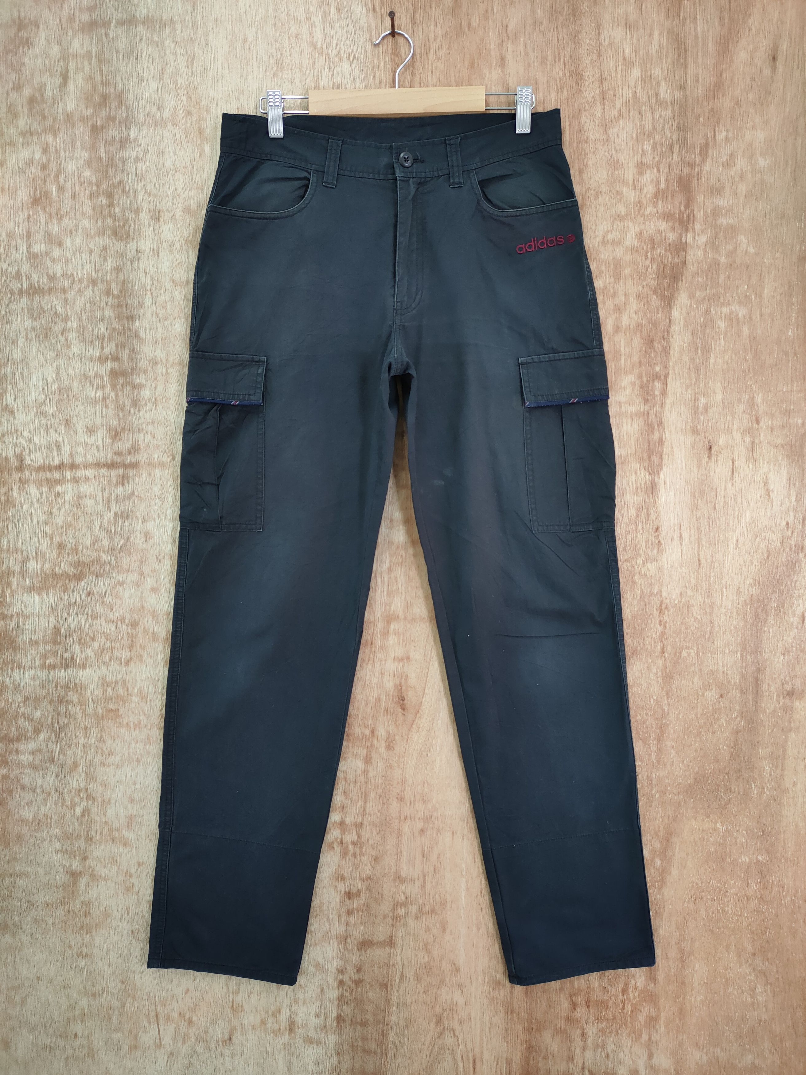 Adidas ADIDAS BLACK CARGO PANTS Size US 30 / EU 46 - 1 Thumbnail