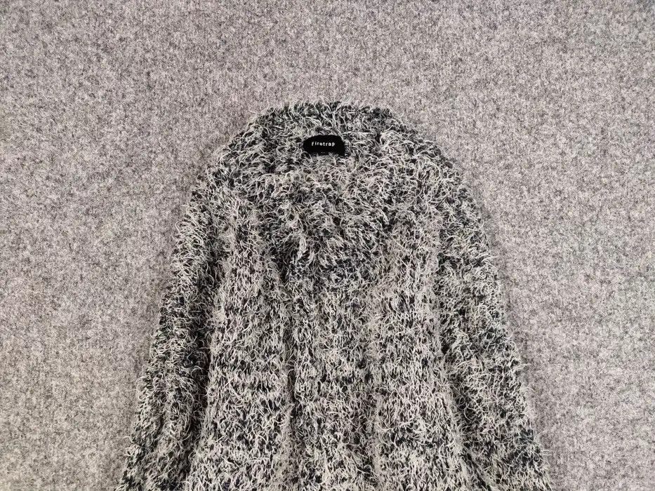 Japanese Brand Vintage Japanese Black Mohair Style Fuzzy Sweater Y2K Style Size US L / EU 52-54 / 3 - 3 Thumbnail
