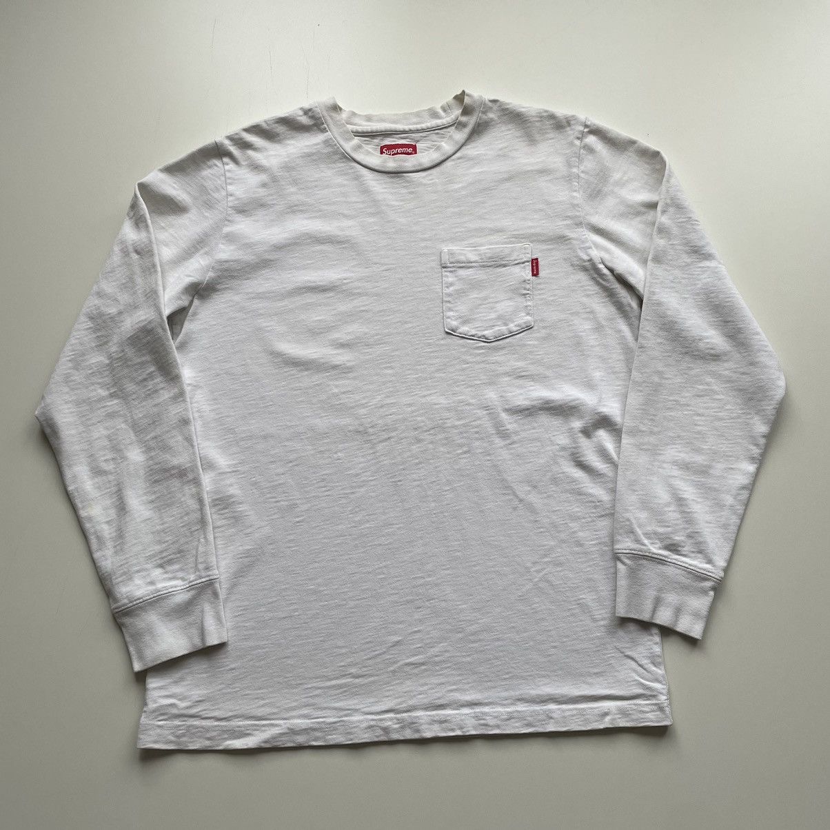 Supreme × Vintage Vintage Supreme Blank Pocket Long Sleeve Shirt White Medium Size US M / EU 48-50 / 2 - 1 Thumbnail