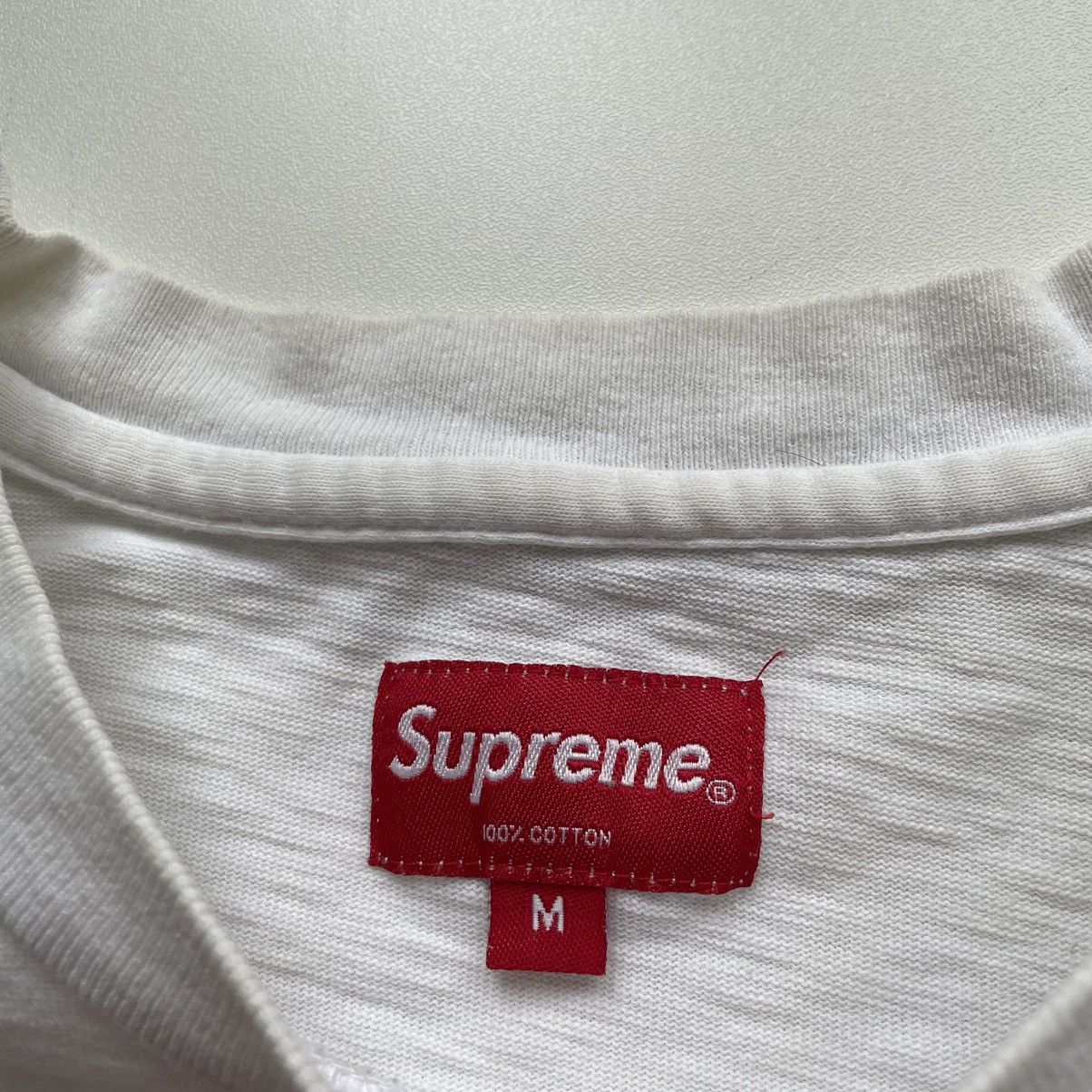 Supreme × Vintage Vintage Supreme Blank Pocket Long Sleeve Shirt White Medium Size US M / EU 48-50 / 2 - 3 Thumbnail