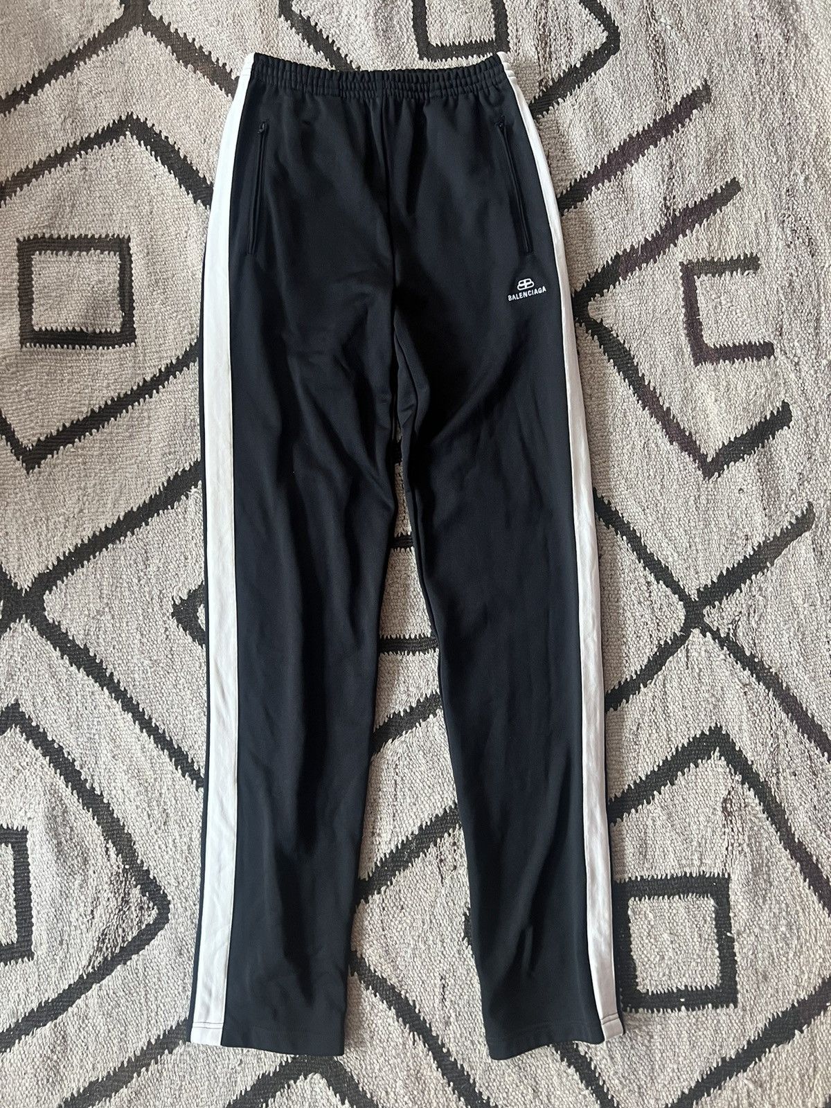 image of Balenciaga Logo Track Pants NWT in Black, Men's (Size 30)