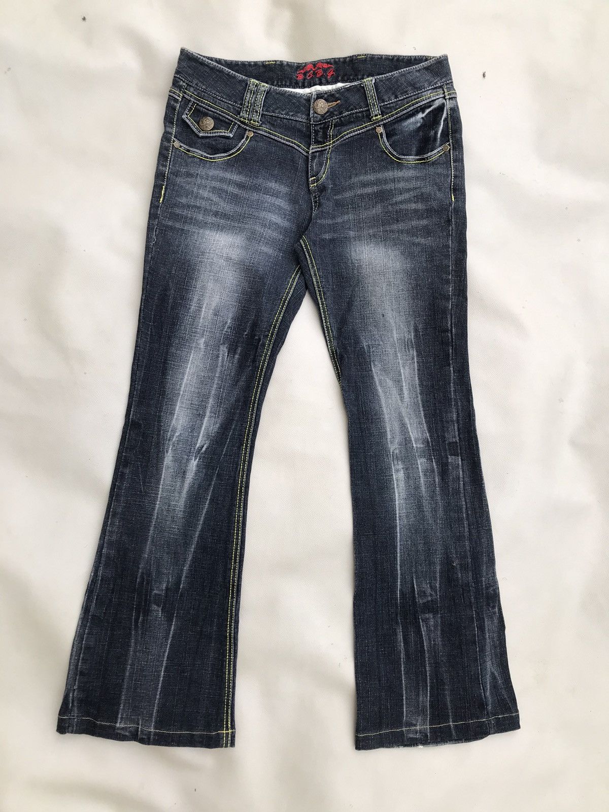 image of Le Grande Bleu L G B x Tornado Mart Flare Jeans Tribal Style in Blue, Men's (Size 31)