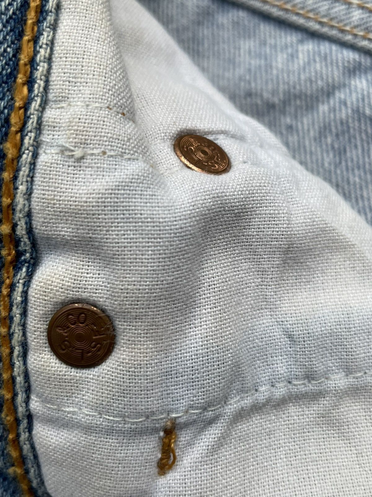 Levi's × Vintage Vintage 90’s Levis 501 e Usa Faded Distresed Size US 34 / EU 50 - 17 Thumbnail