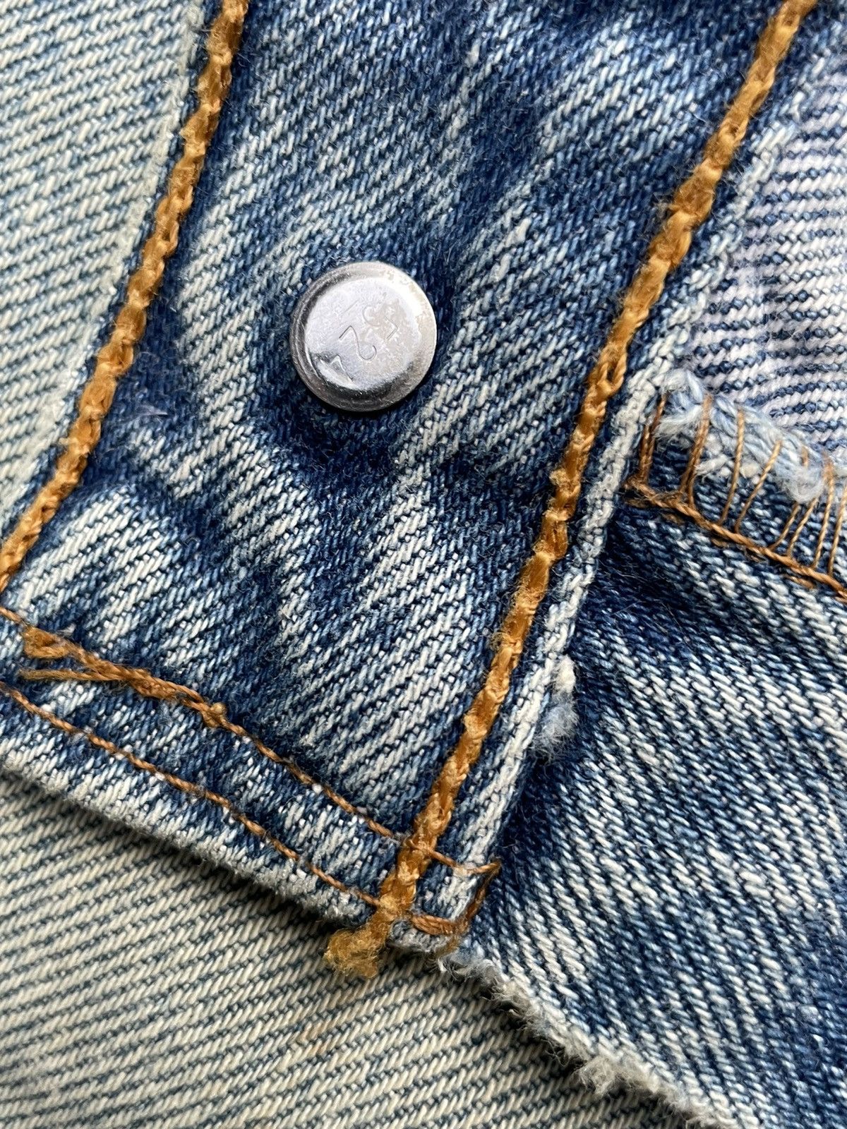 Levi's × Vintage Vintage 90’s Levis 501 e Usa Faded Distresed Size US 34 / EU 50 - 18 Thumbnail