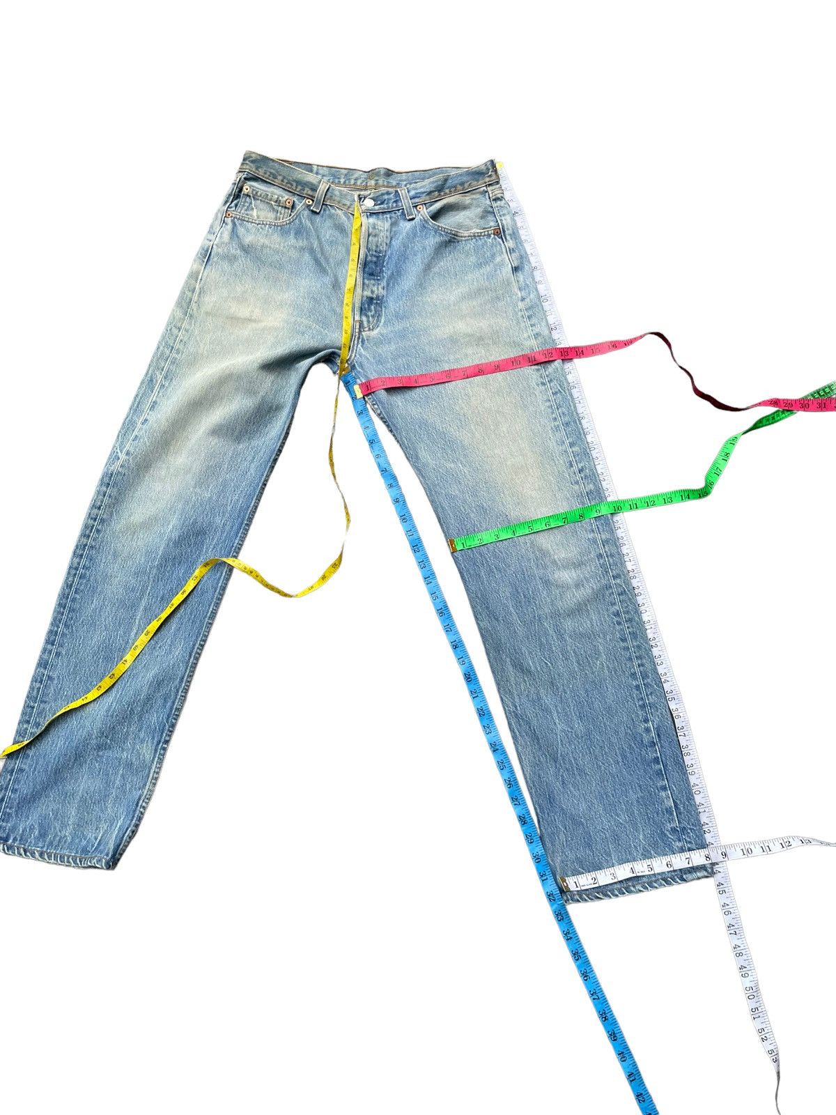 Levi's × Vintage Vintage 90’s Levis 501 e Usa Faded Distresed Size US 34 / EU 50 - 22 Thumbnail