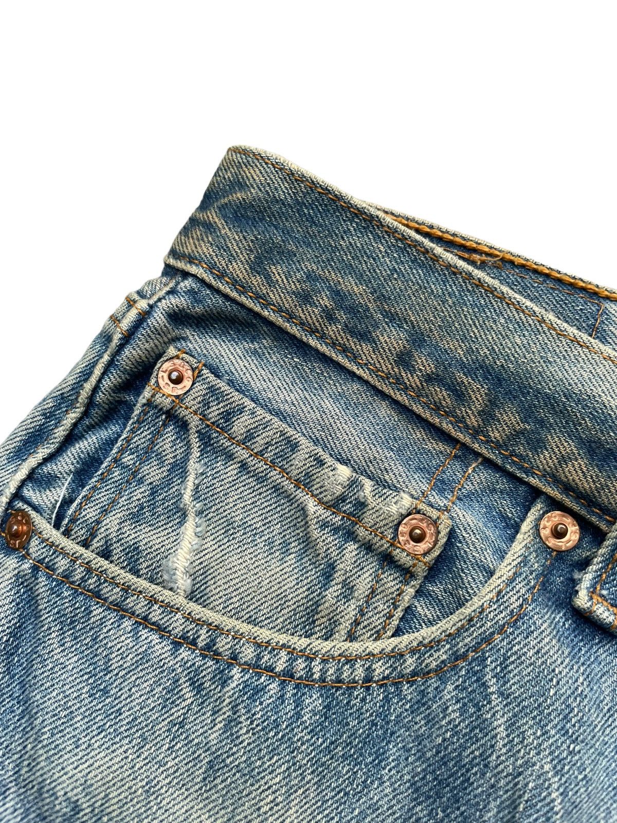 Levi's × Vintage Vintage 90’s Levis 501 e Usa Faded Distresed Size US 34 / EU 50 - 7 Thumbnail