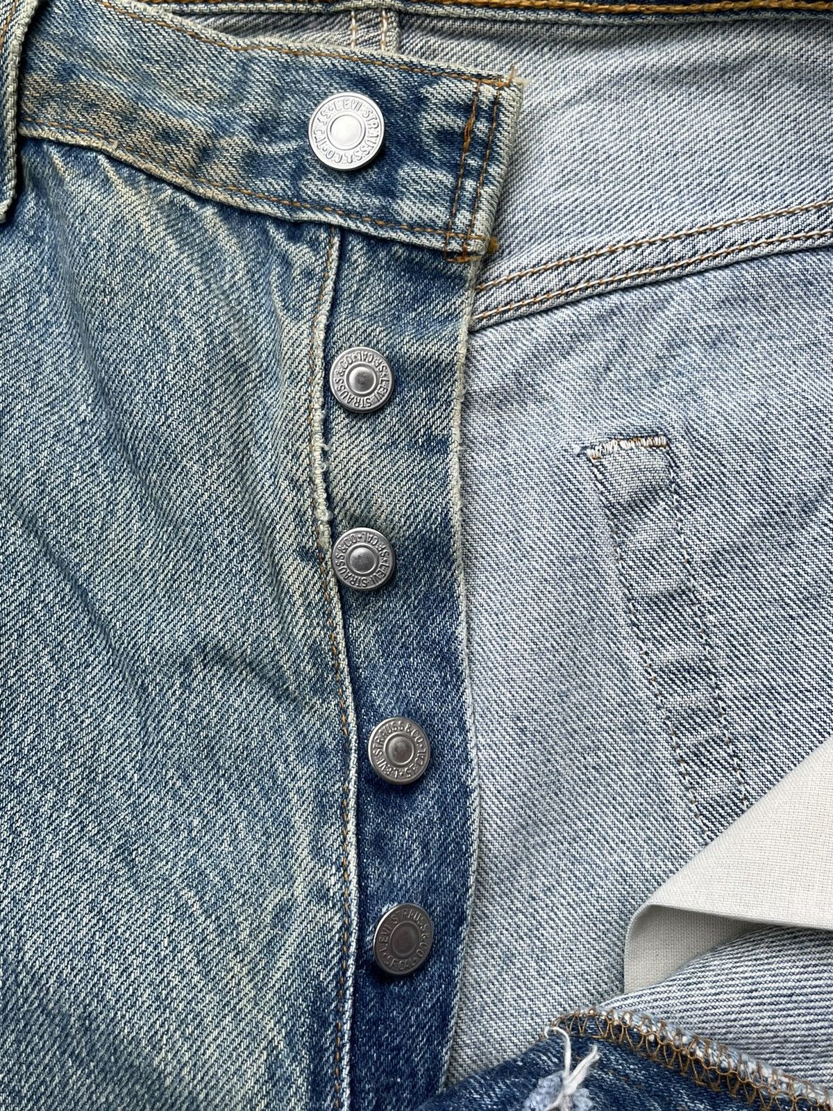 Levi's × Vintage Vintage 90’s Levis 501 e Usa Faded Distresed Size US 34 / EU 50 - 19 Thumbnail