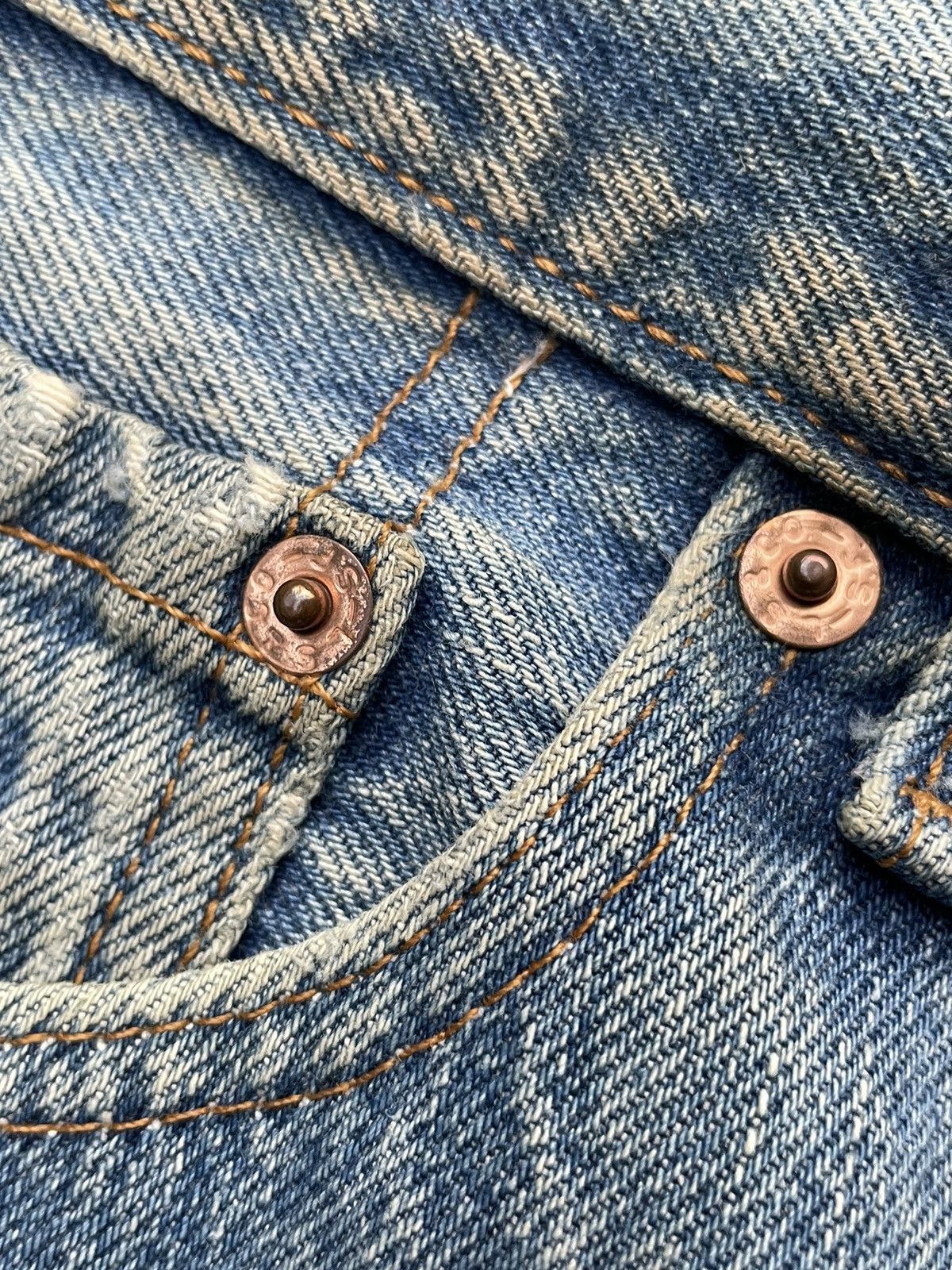 Levi's × Vintage Vintage 90’s Levis 501 e Usa Faded Distresed Size US 34 / EU 50 - 20 Thumbnail