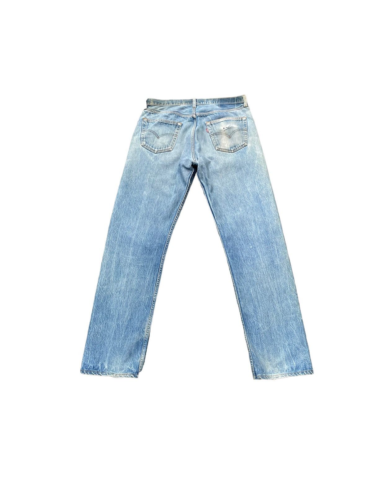 Levi's × Vintage Vintage 90’s Levis 501 e Usa Faded Distresed Size US 34 / EU 50 - 9 Thumbnail