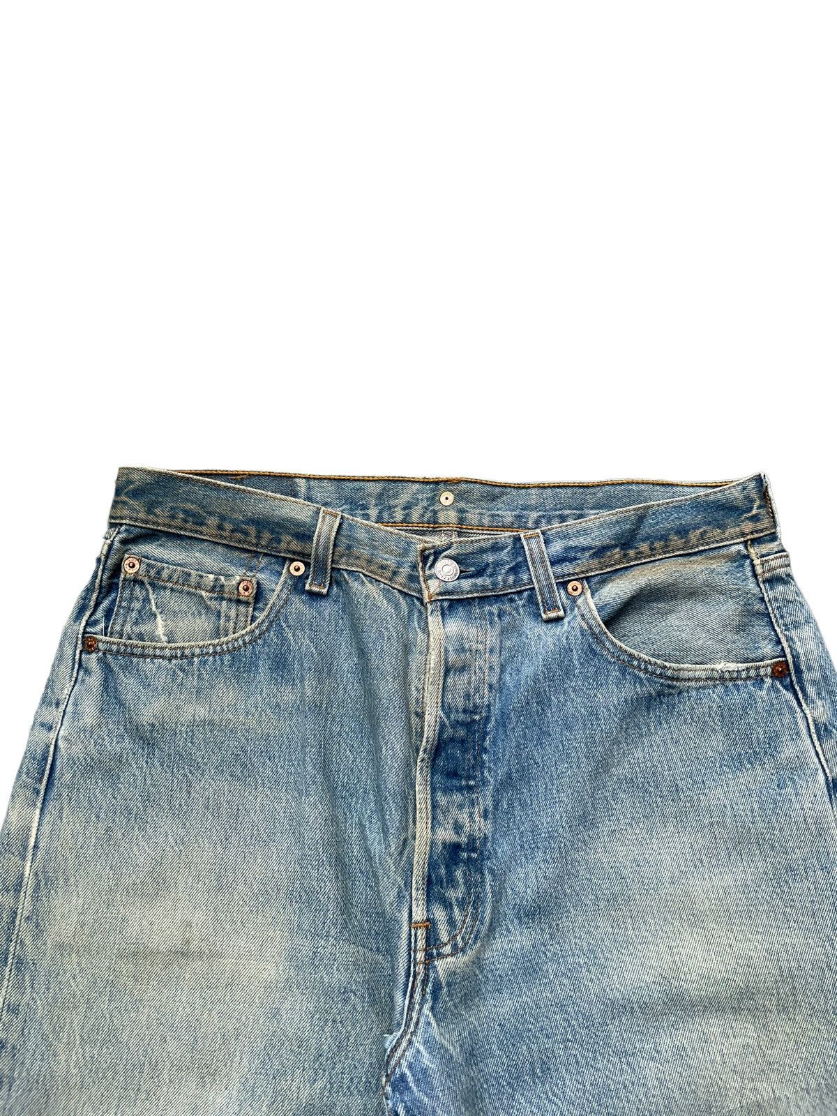 Levi's × Vintage Vintage 90’s Levis 501 e Usa Faded Distresed Size US 34 / EU 50 - 6 Thumbnail