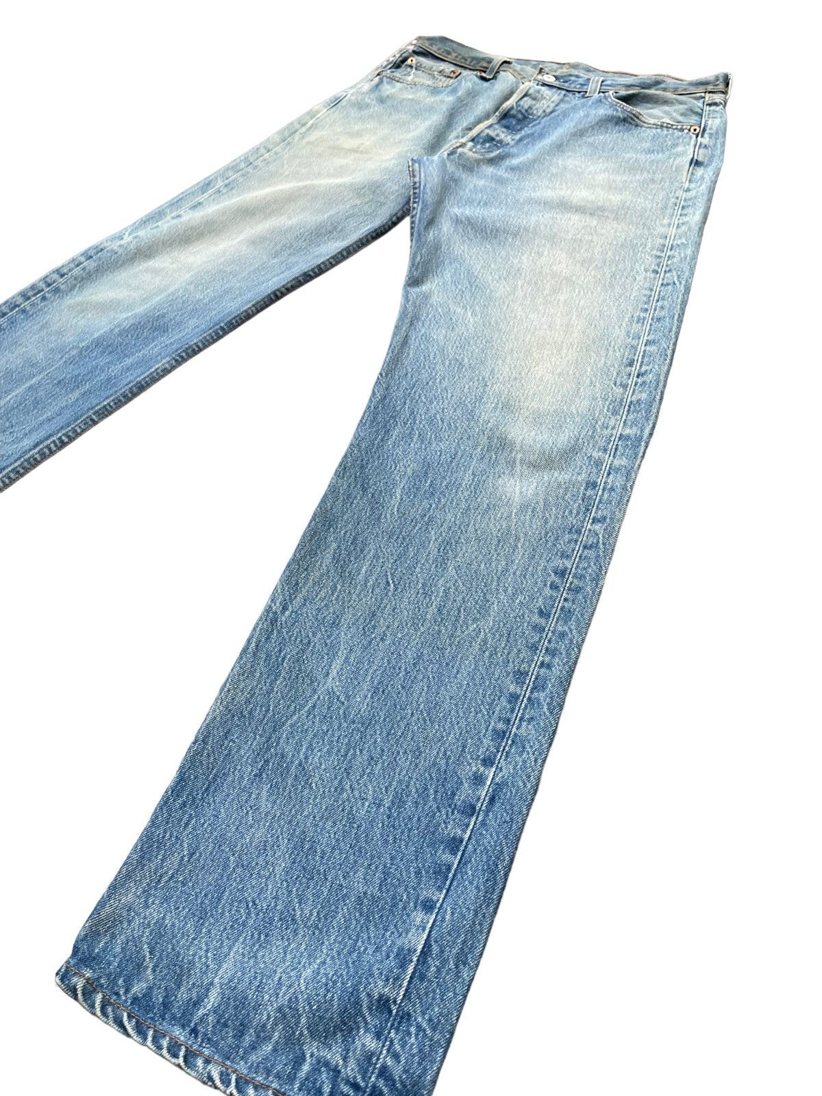 Levi's × Vintage Vintage 90’s Levis 501 e Usa Faded Distresed Size US 34 / EU 50 - 2 Thumbnail